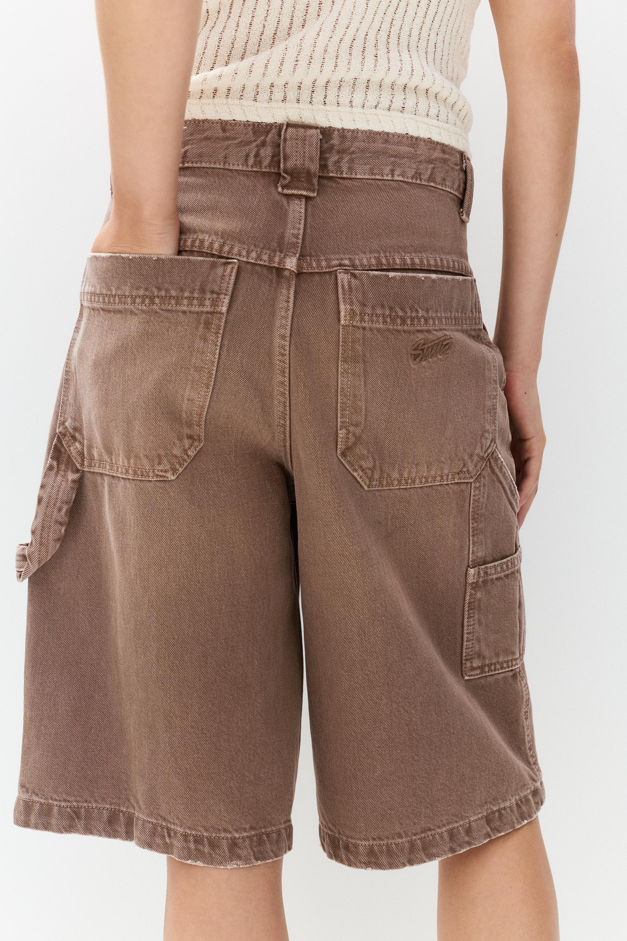 Brown carpenter Bermuda shorts - pull&bear