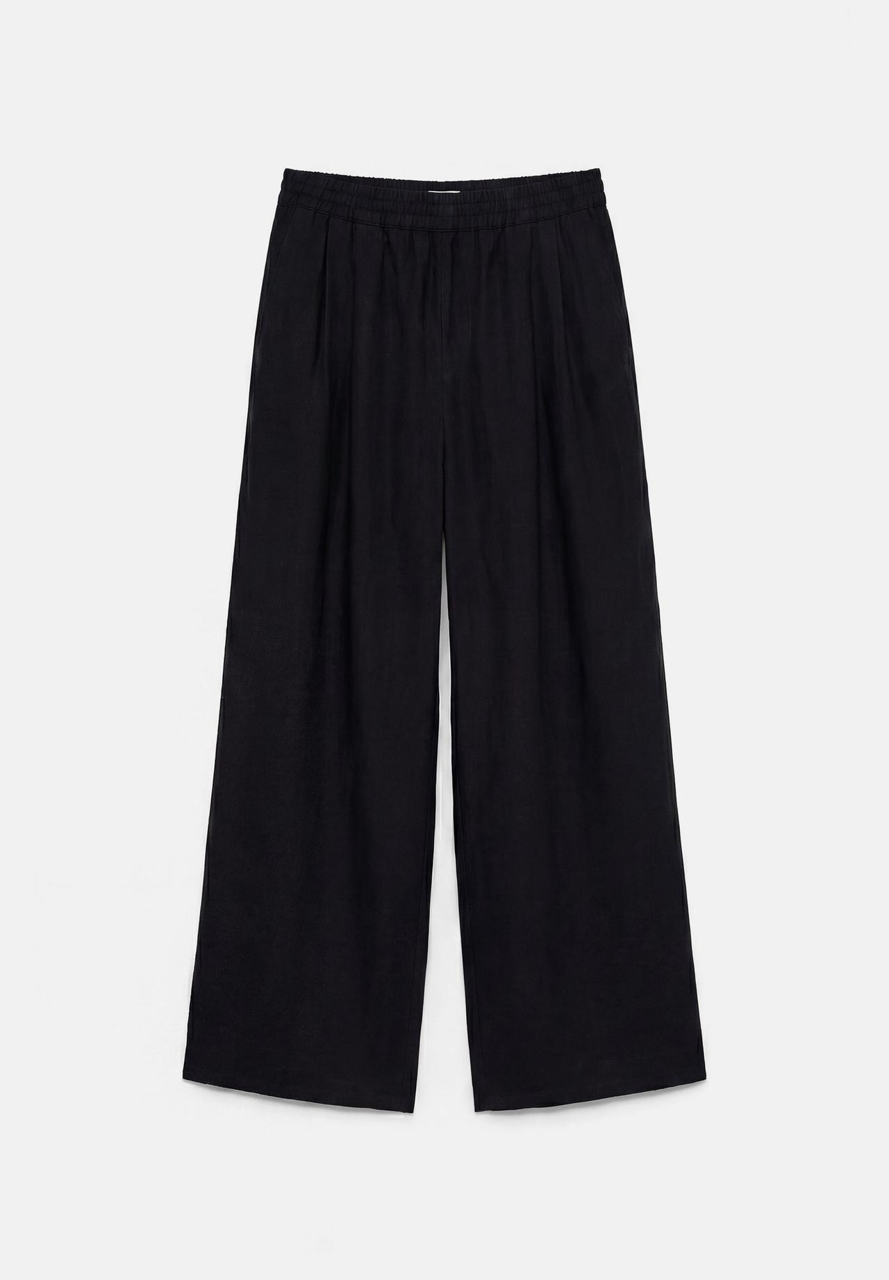 Flowing darted trousers — Black