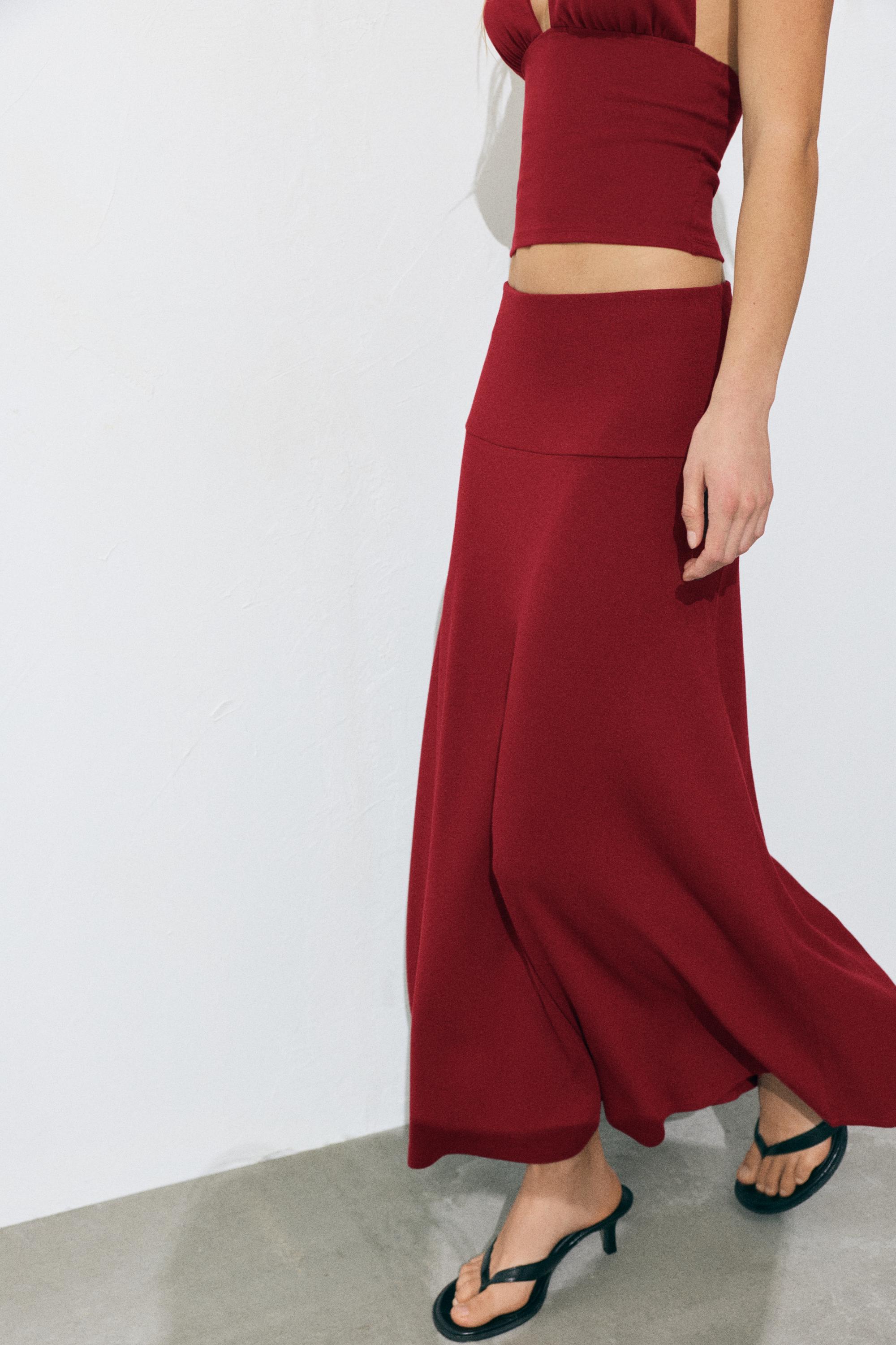 Evaze midi etek - Görsel 10