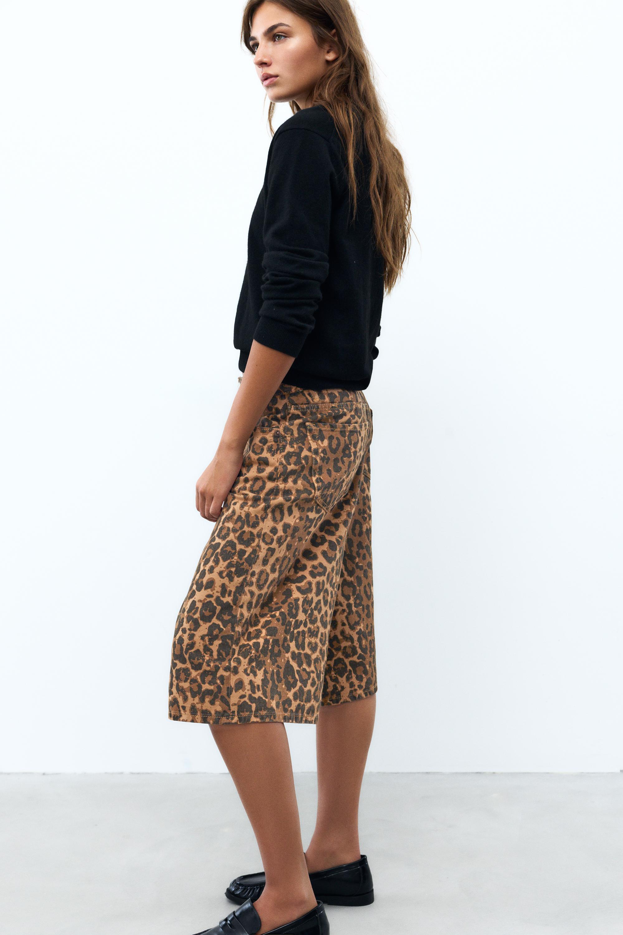 Pull&Bear Leopar jorts görsel 2