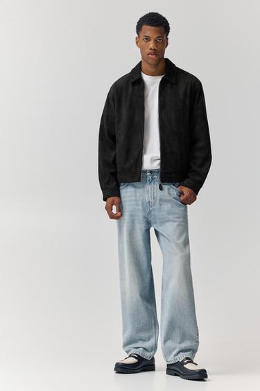 Faux suede jacket — Black 4