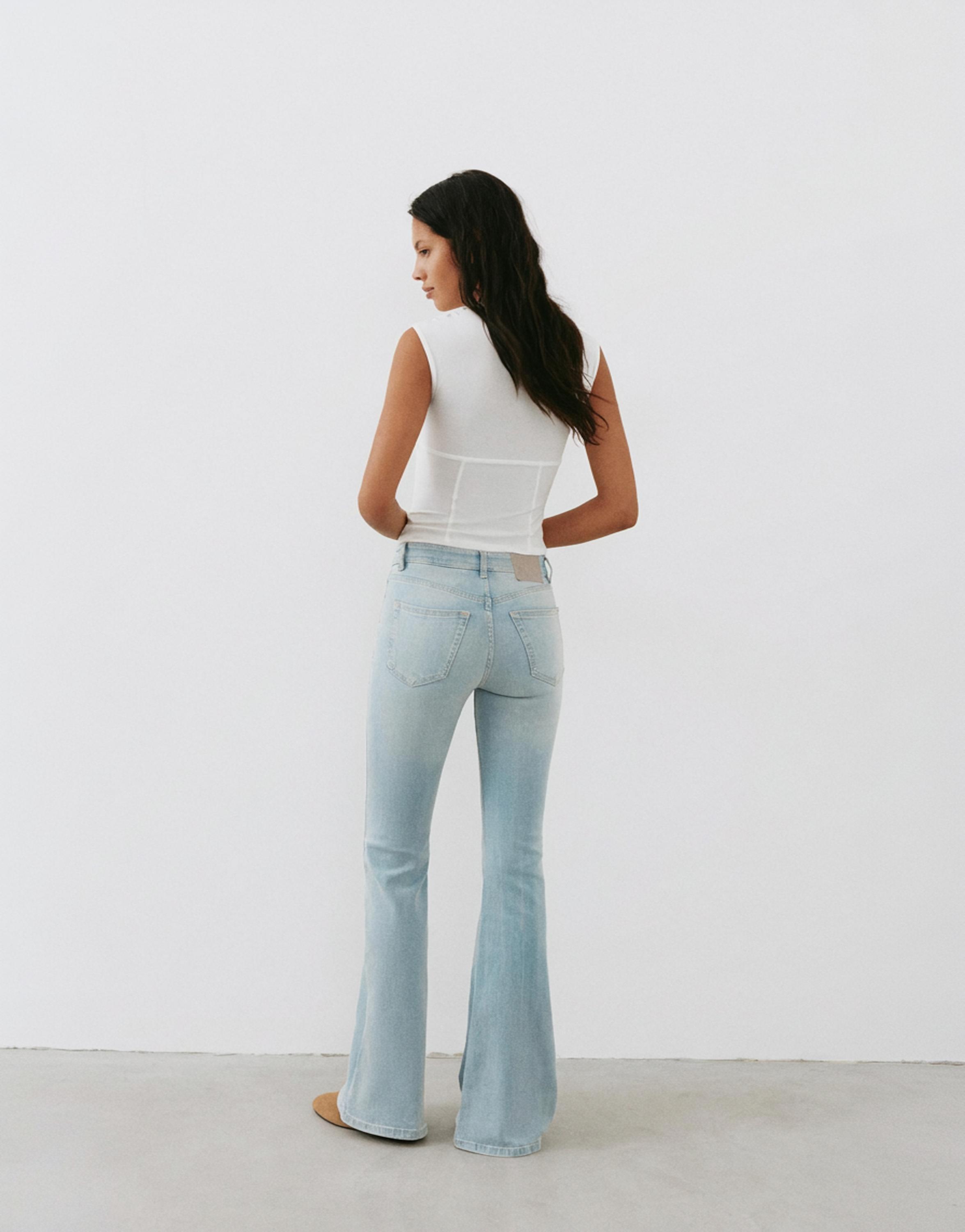 Skinny flared jeans — Sky blue