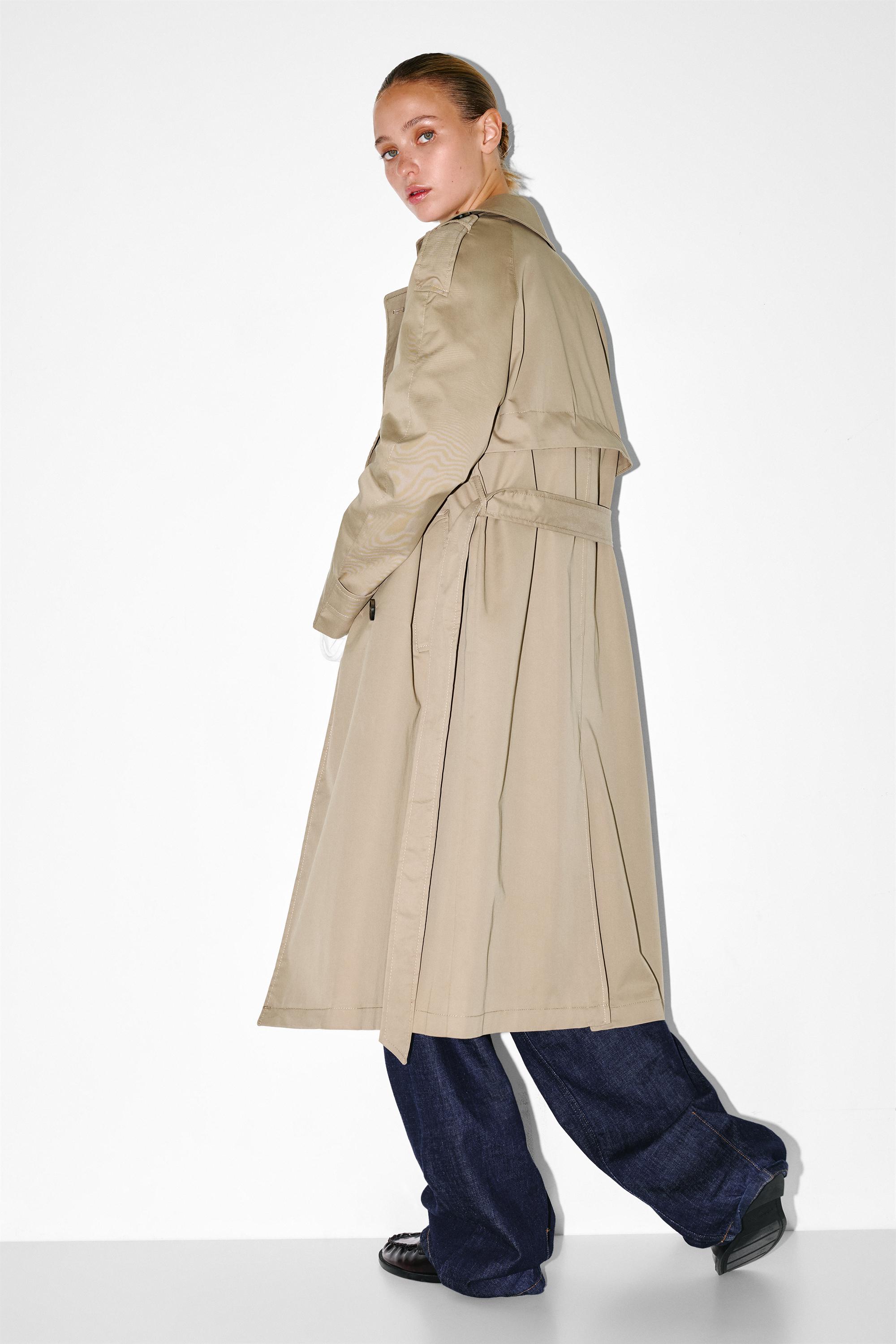 Kemerli uzun trençkot - Görsel 29