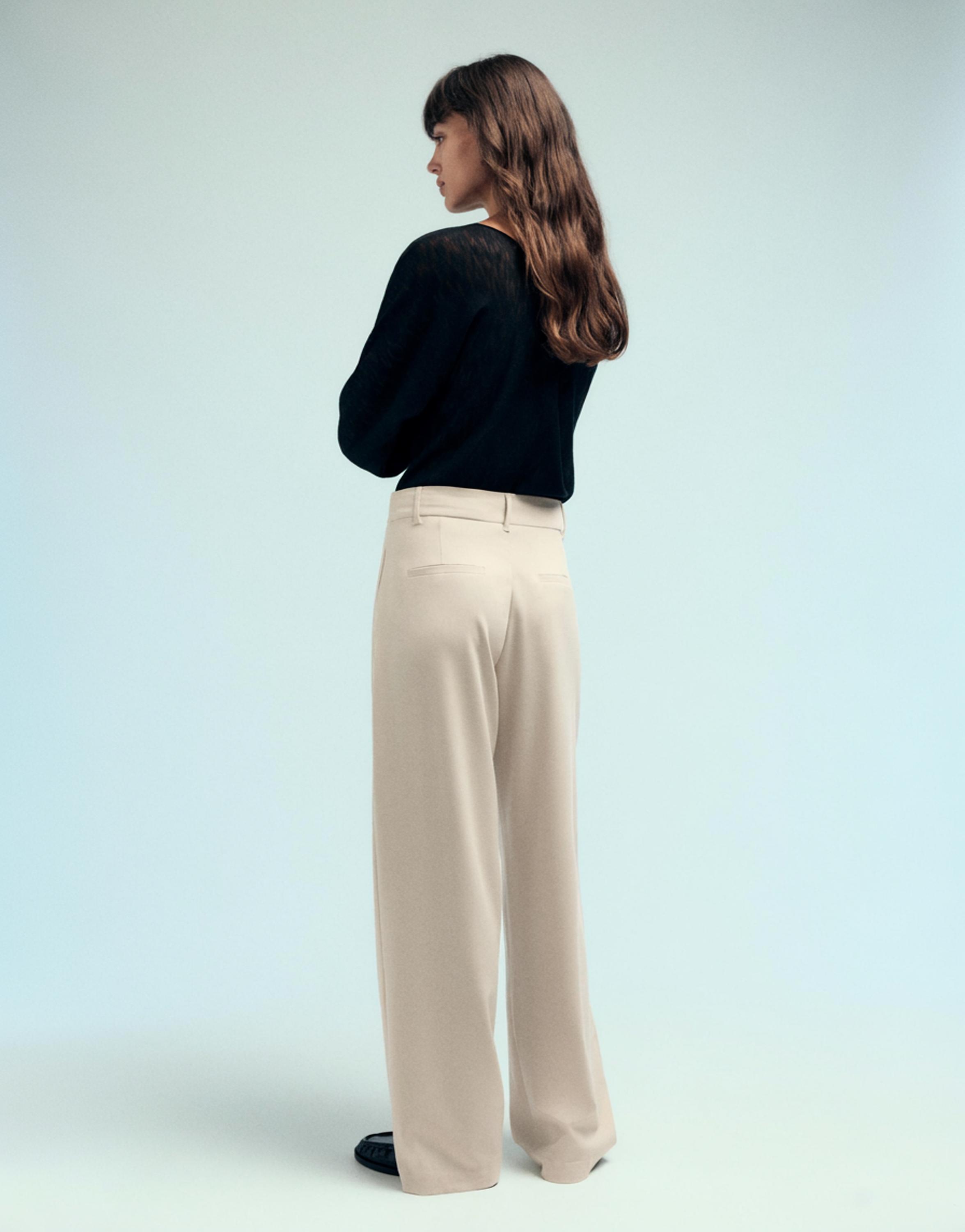 Darted smart trousers — Vanilla