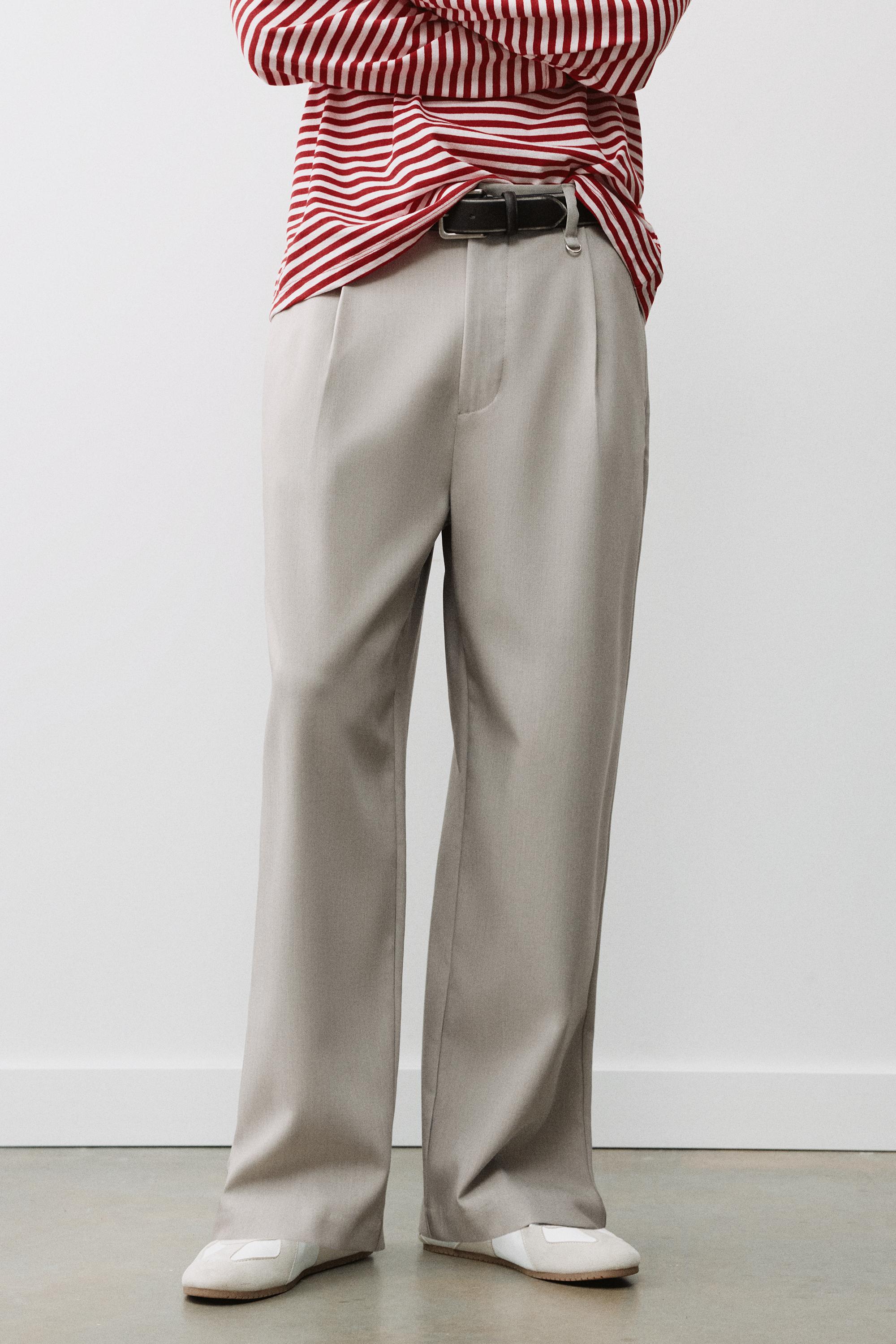 Tailored darted trousers — Stone