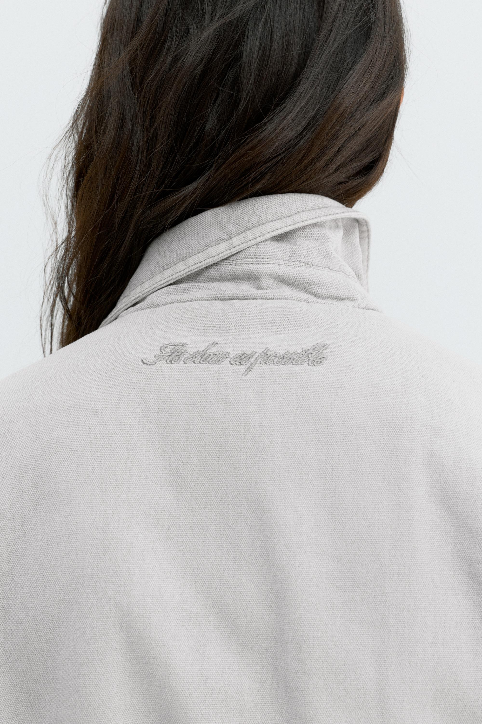 İşlemeli yama detaylı ceket - Görsel 8