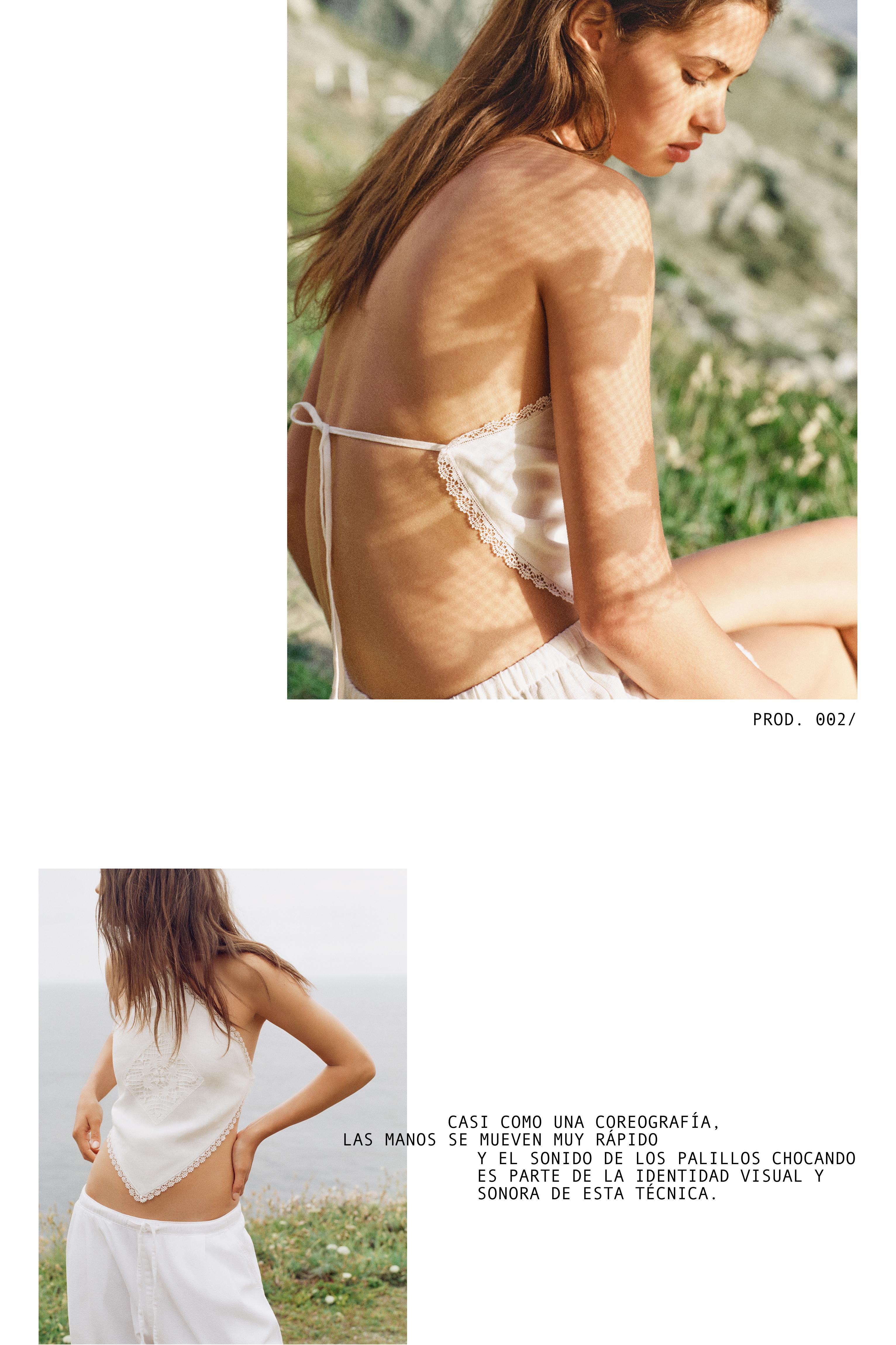 Encaixe de Camariñas x Pull&Bear halter top — Off white