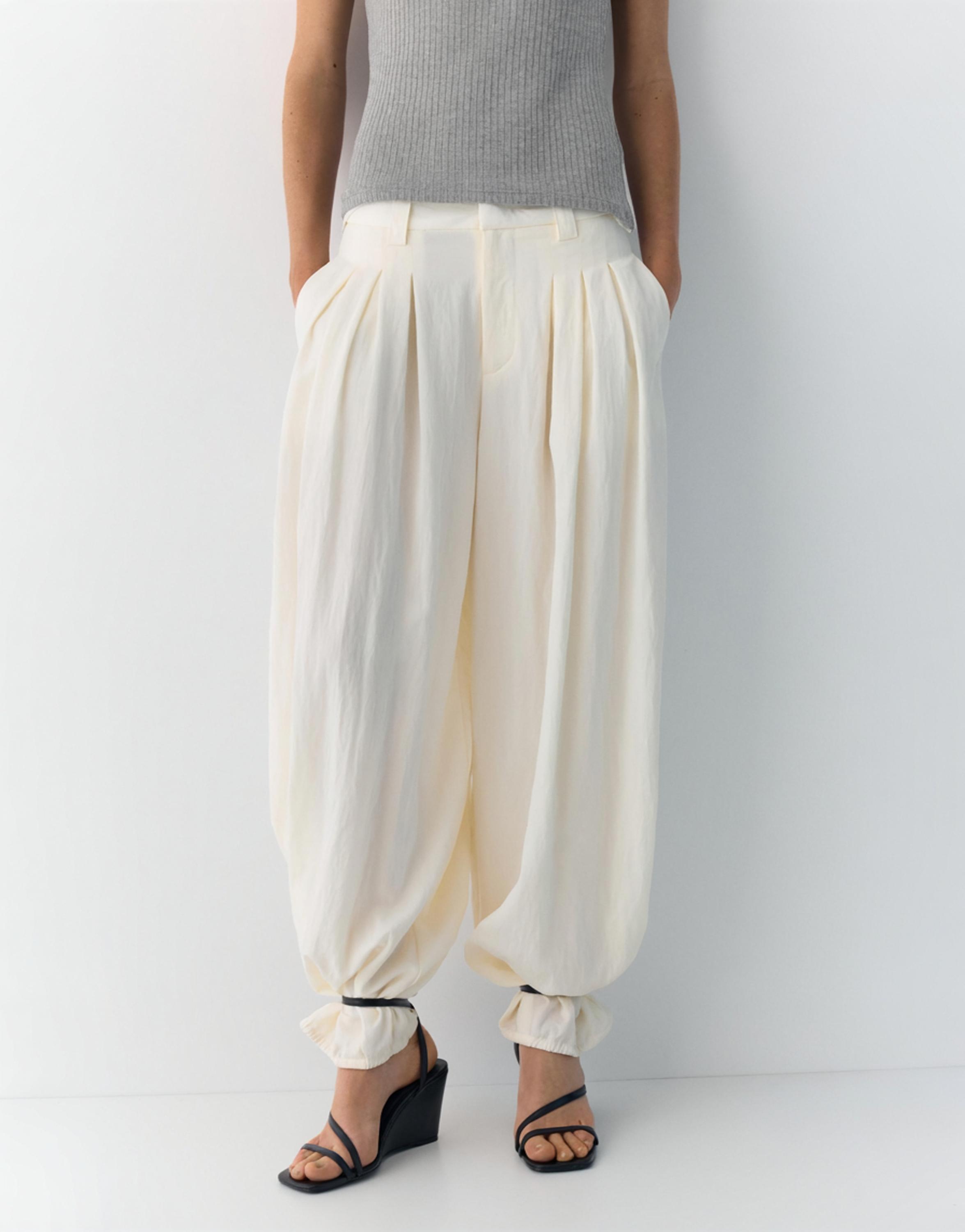 Pensi detaylı şalvar pantolon - Görsel 20