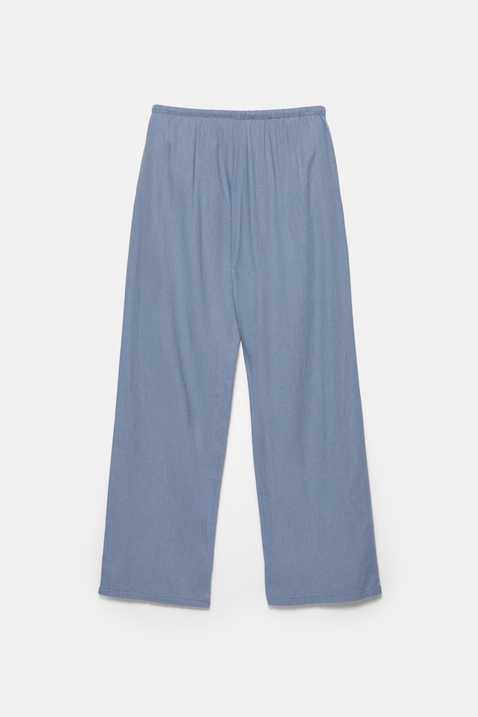 Linen blend jogger trousers