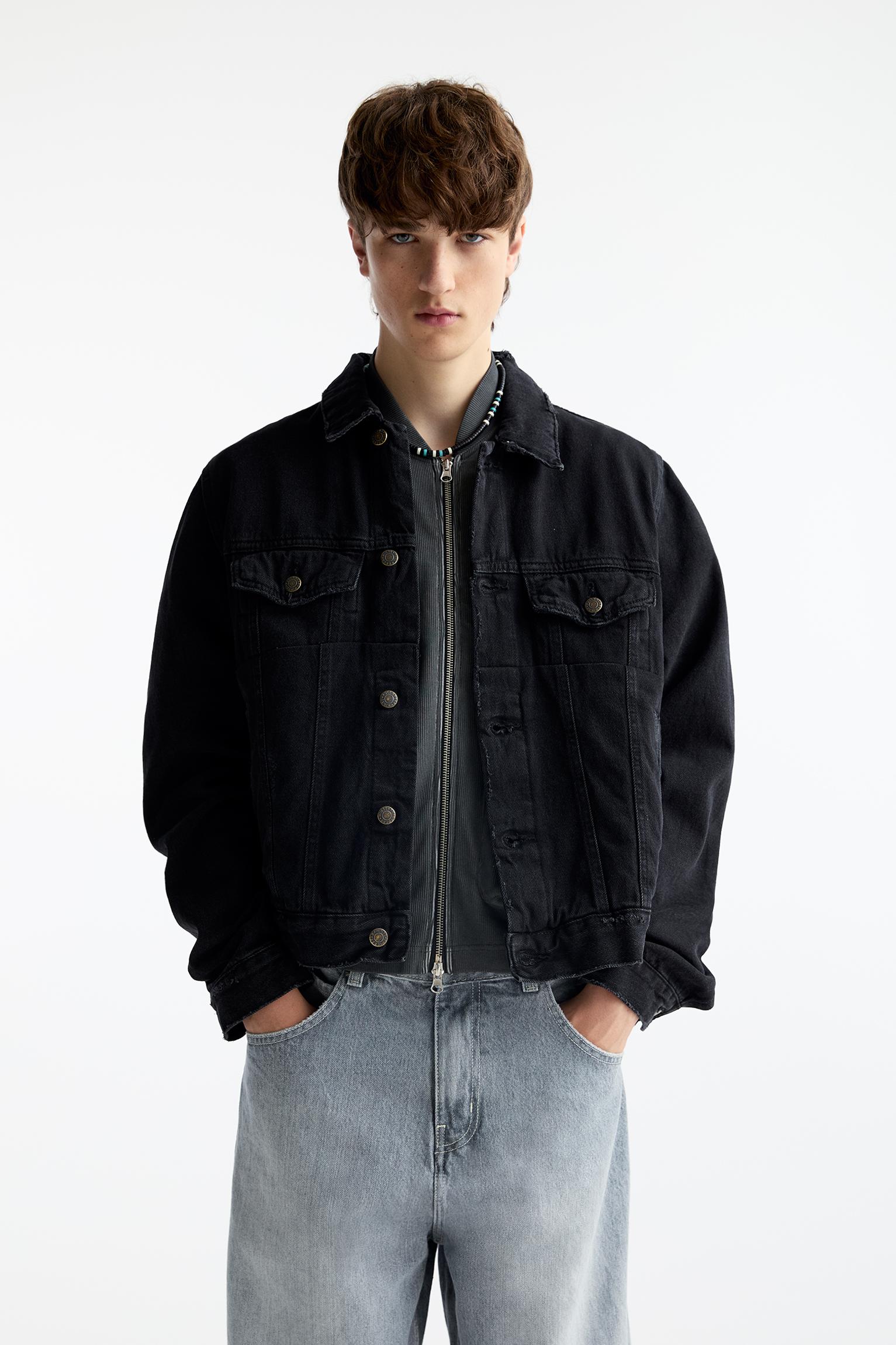 Chamarra de mezclilla pull shops and bear hombre