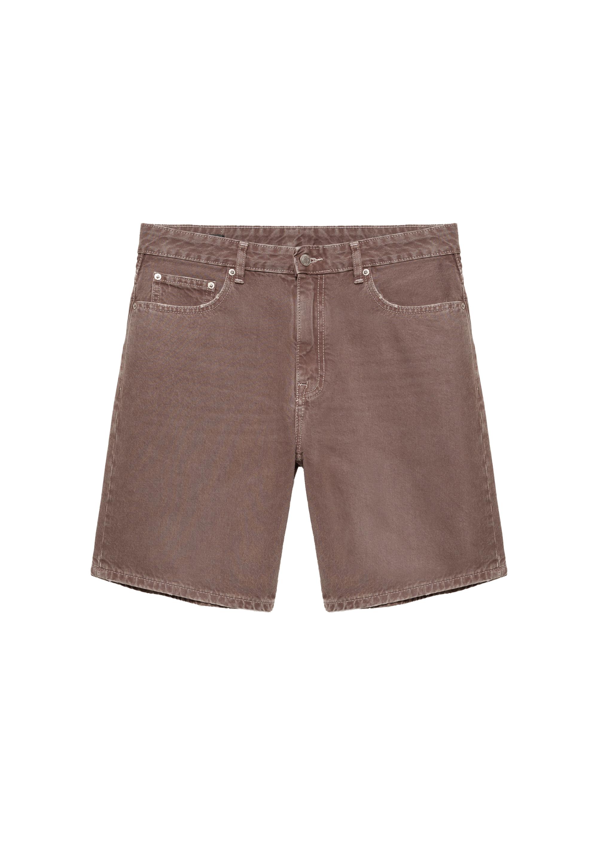 Standard denim Bermuda shorts — Brown