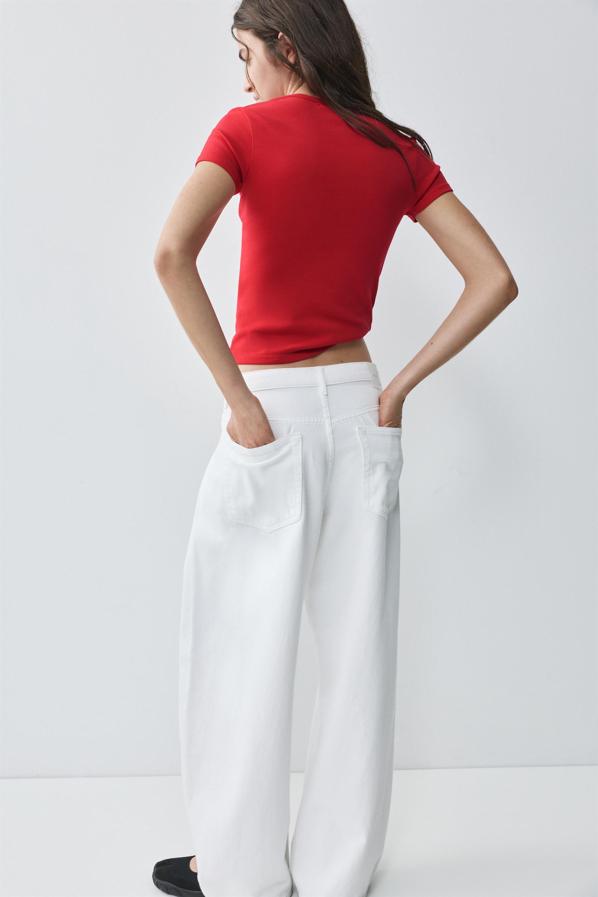 Fitted short sleeve T-shirt — Red