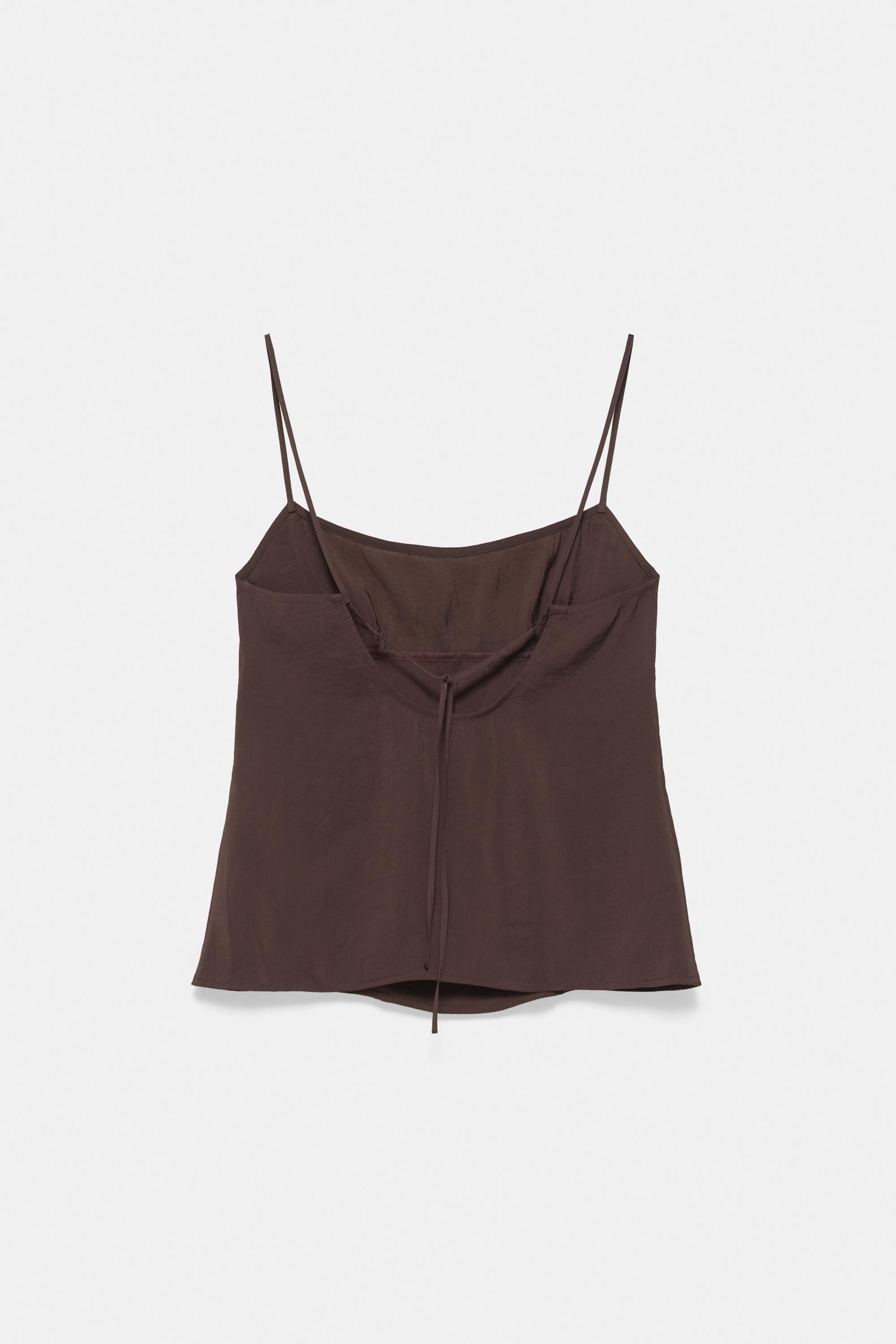 Flowing strappy top — Brown