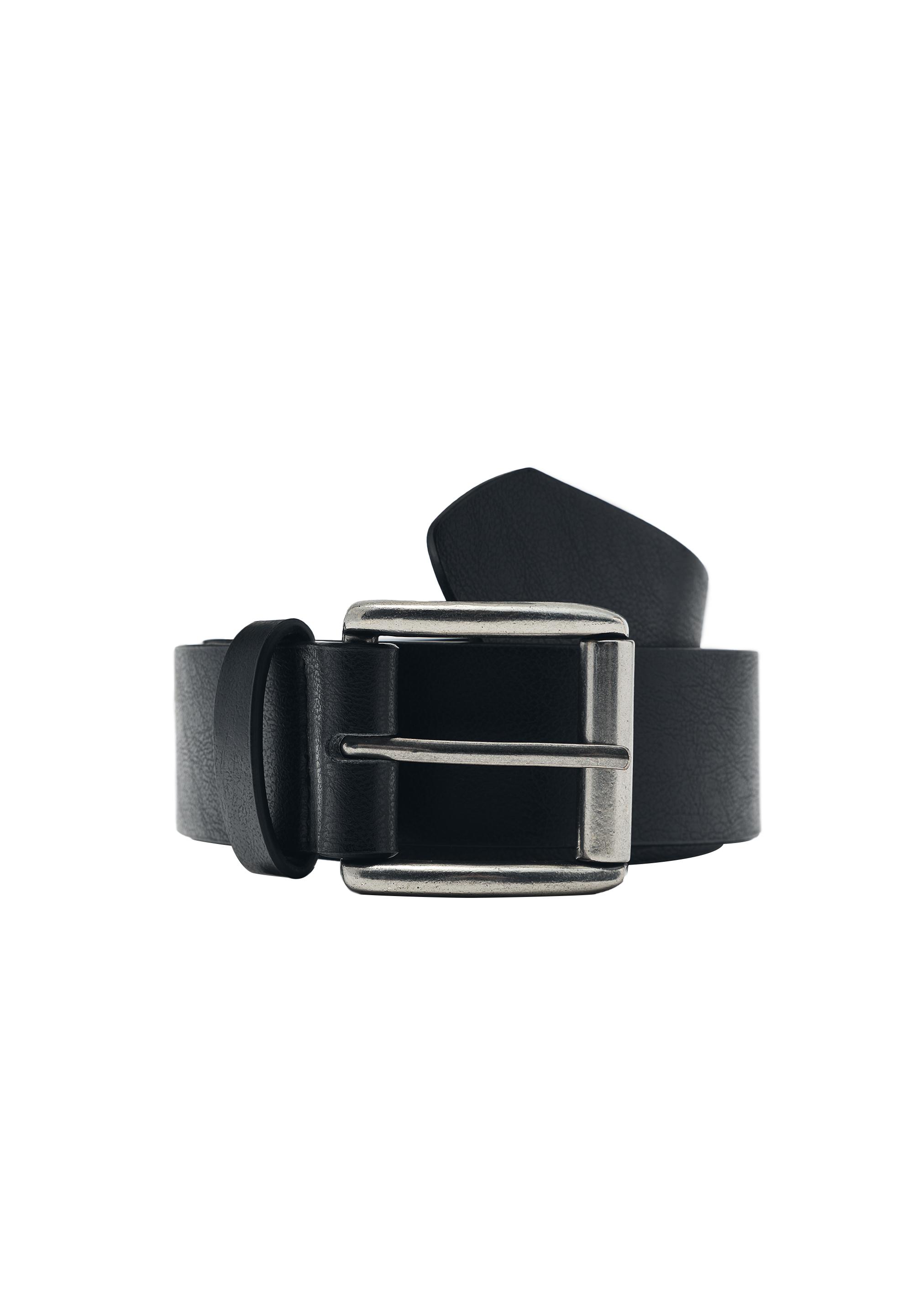 Leather-effect belt — Black (alternate view)