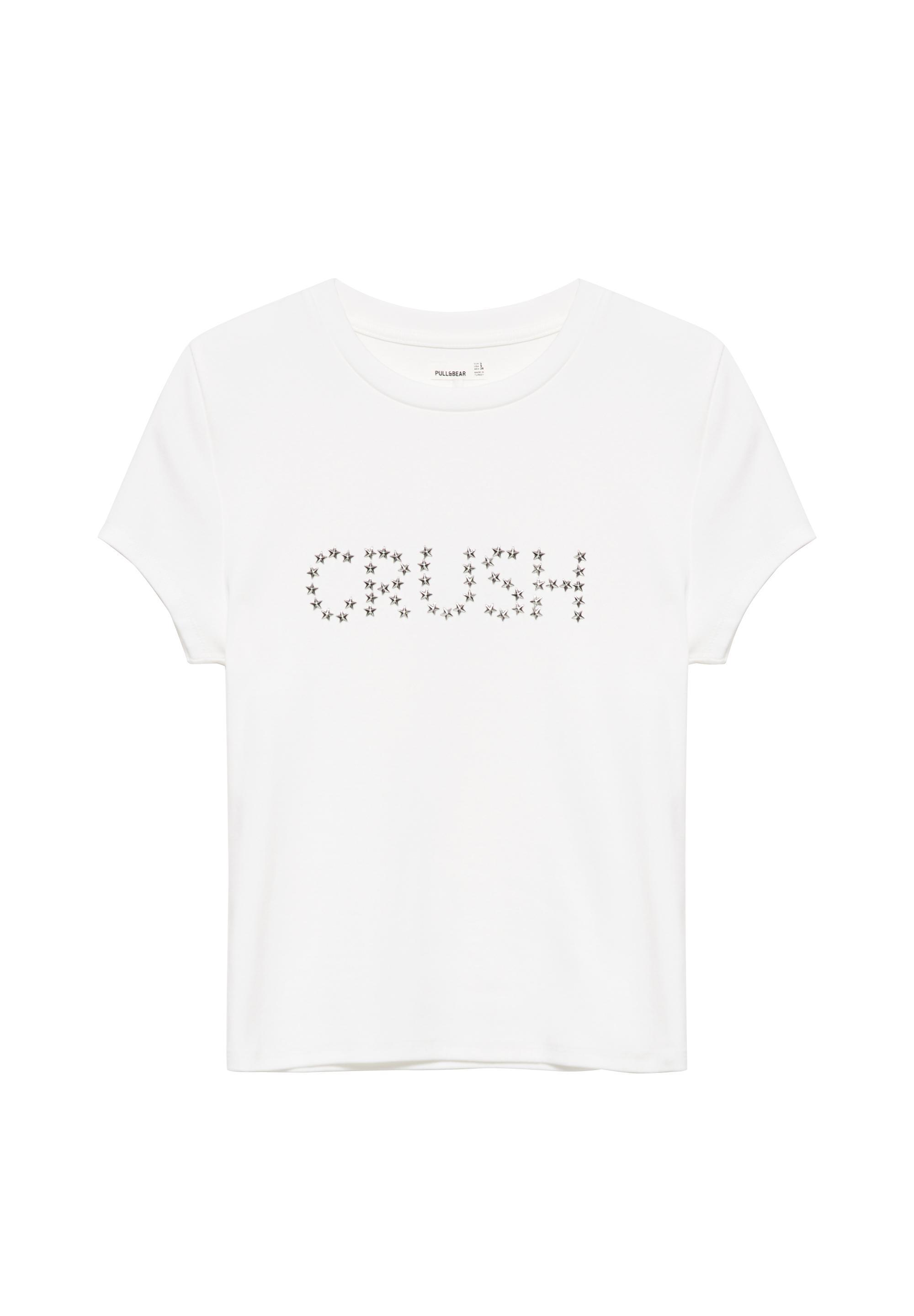 Slim fit star graphic T-shirt — White