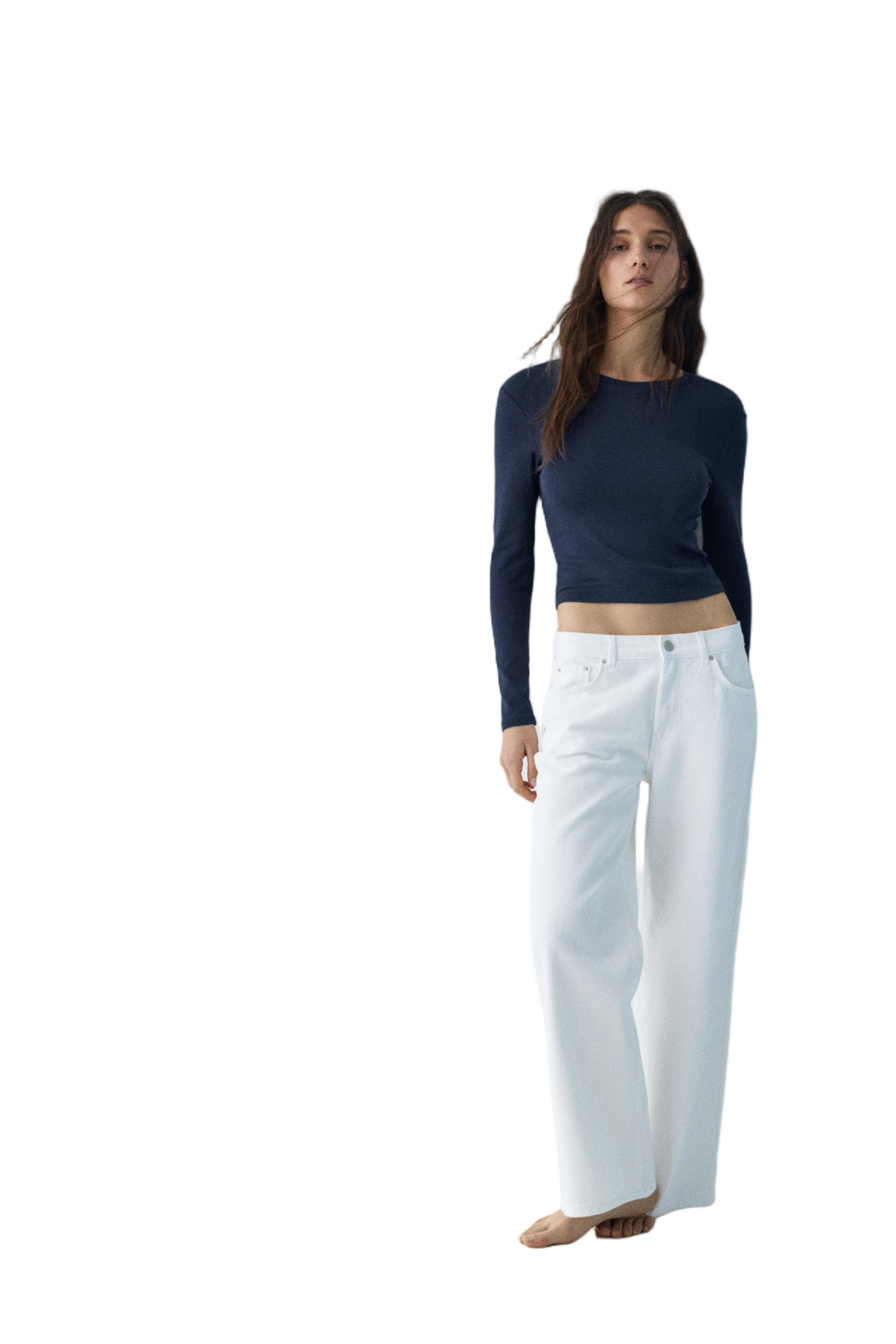 Vücuda oturan uzun kollu t-shirt - Görsel 56