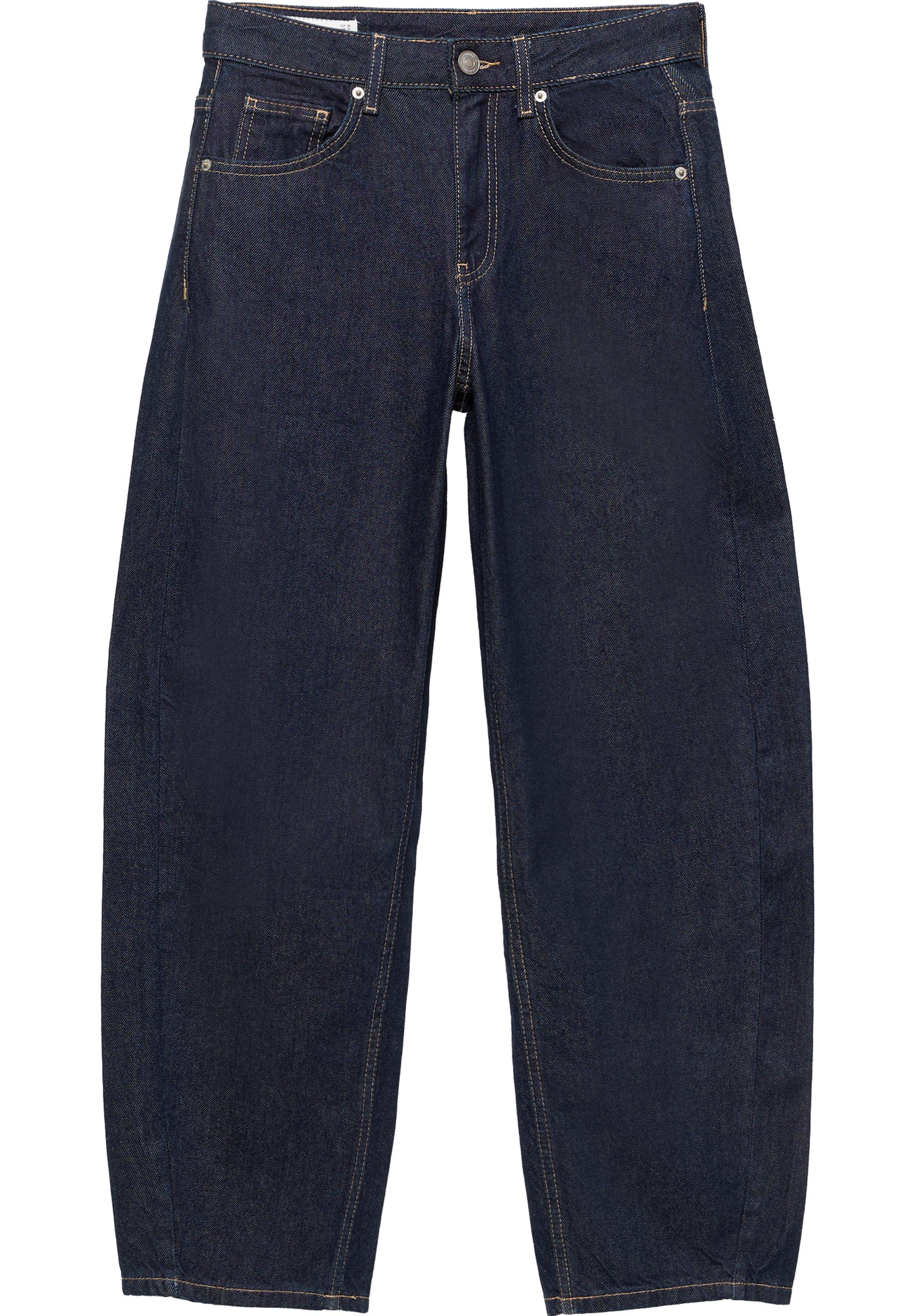 Low-rise barrel jeans — Navy