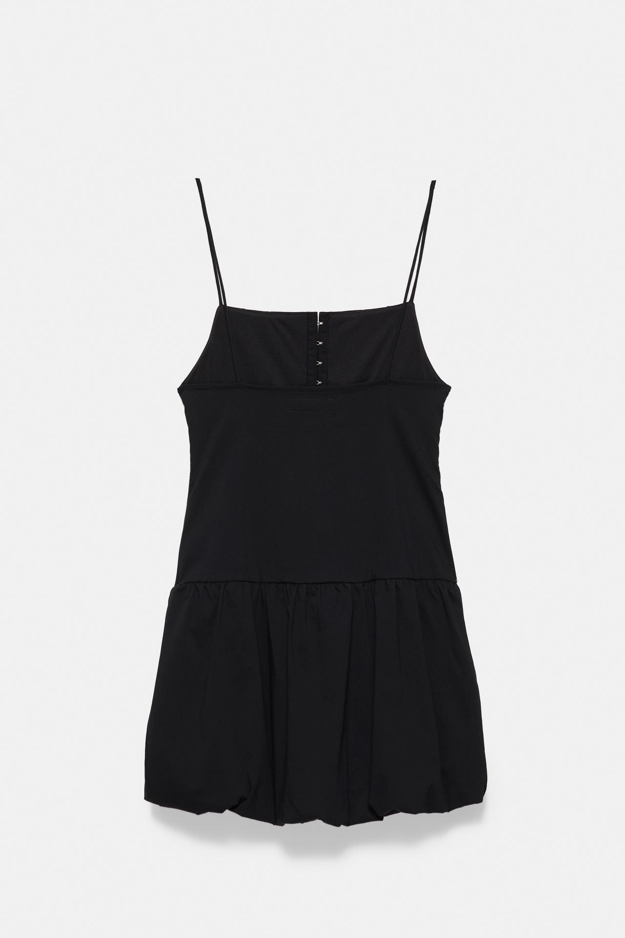 Short corsetry-inspired strappy dress — Black