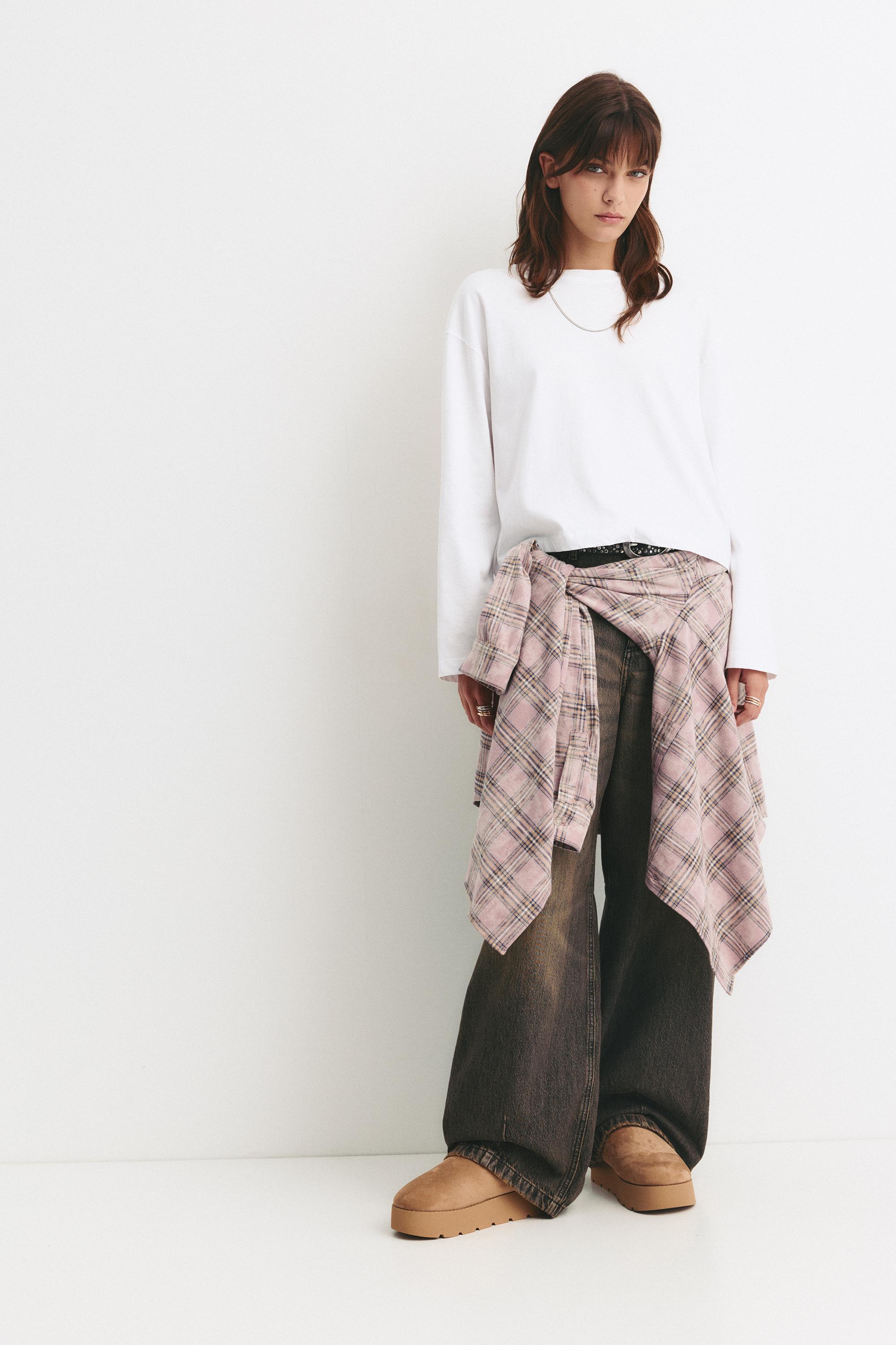 Uzun kollu boxy t-shirt - Görsel 23