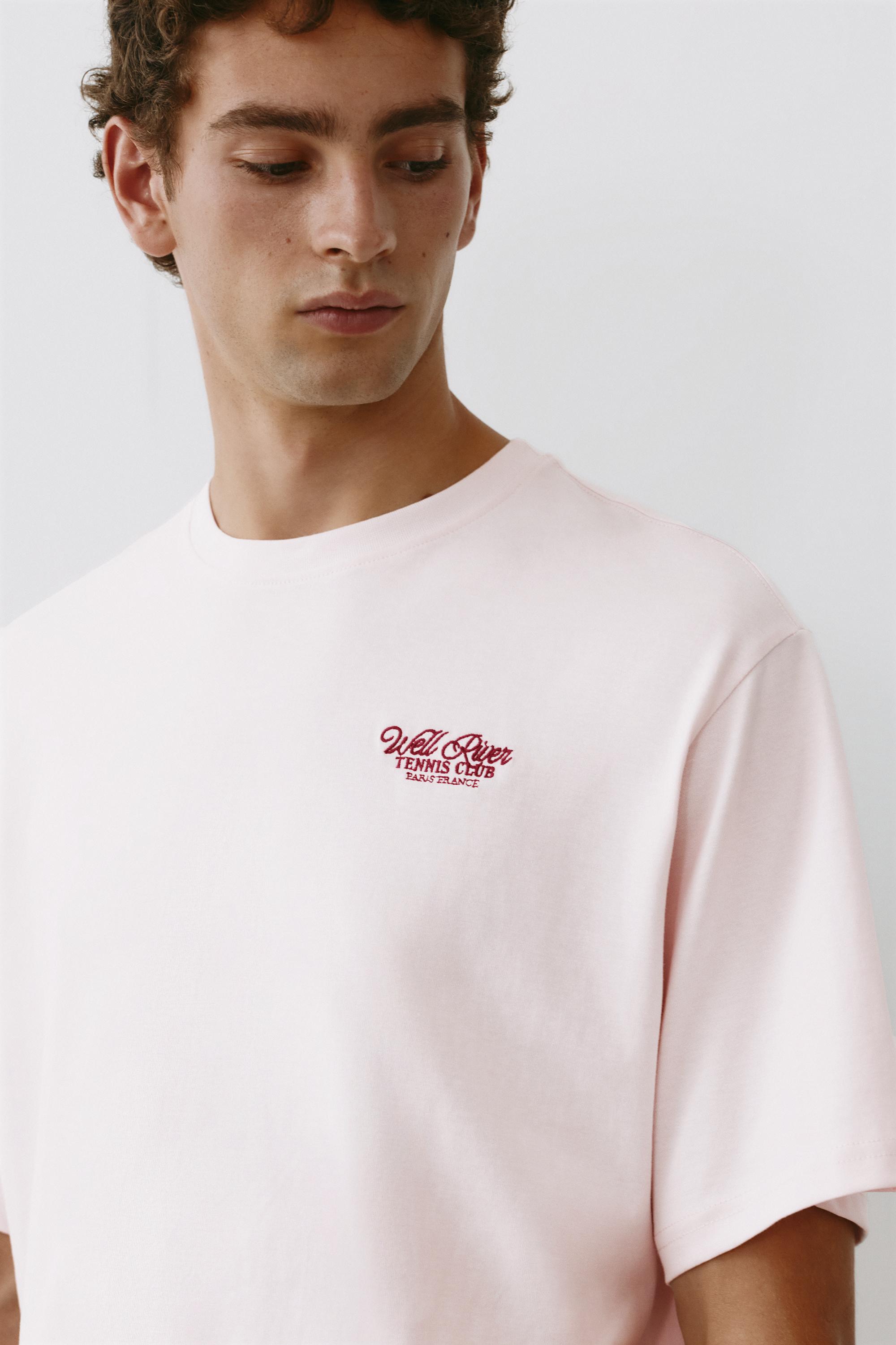 Tennis Club graphic T-shirt — Pink