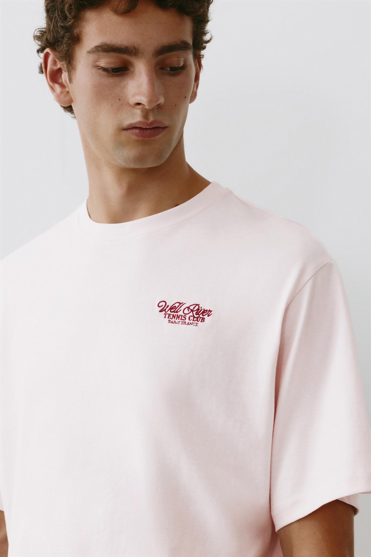 Tennis Club graphic T-shirt — Pink