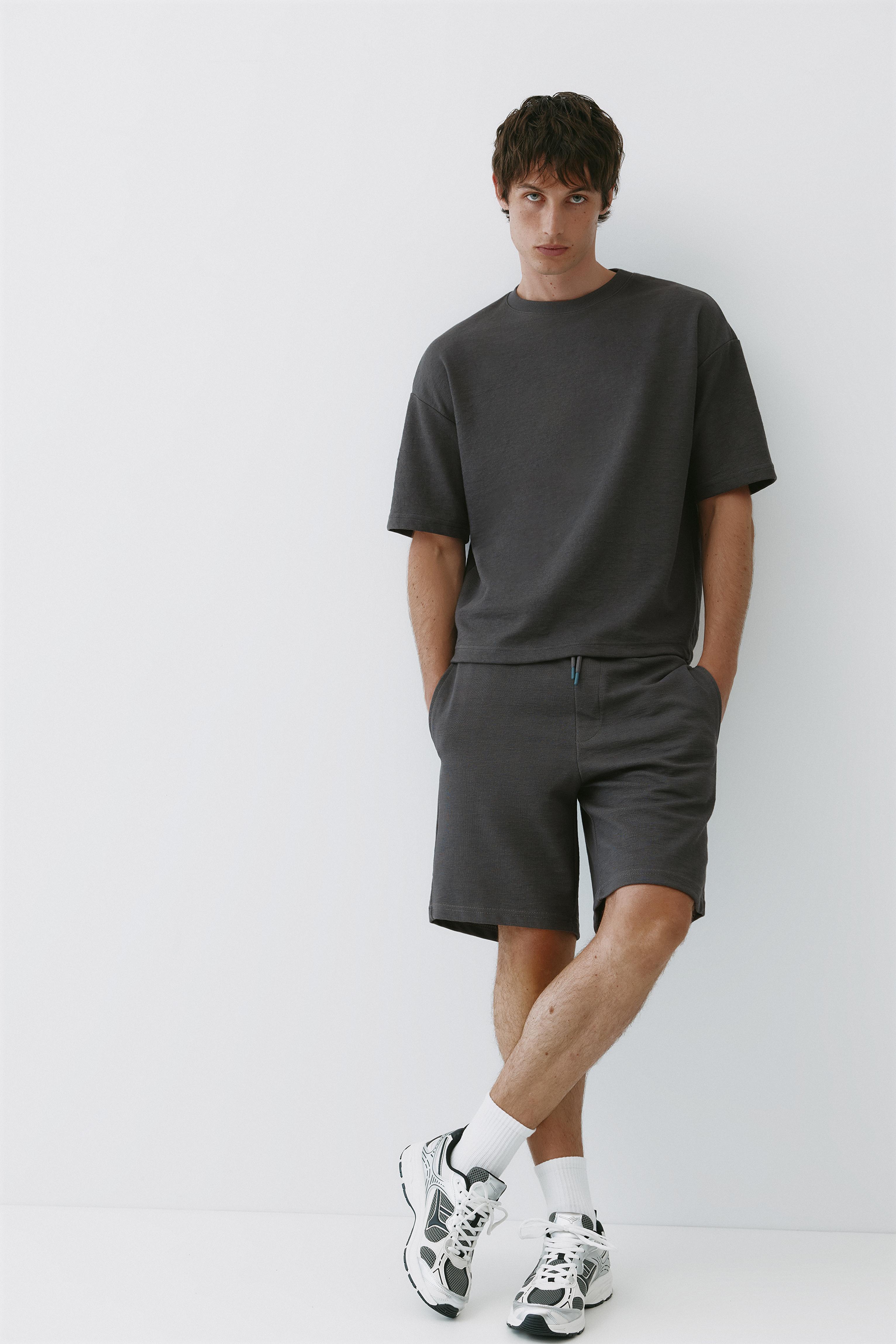 Relaxed fit Bermuda shorts — Anthracite grey