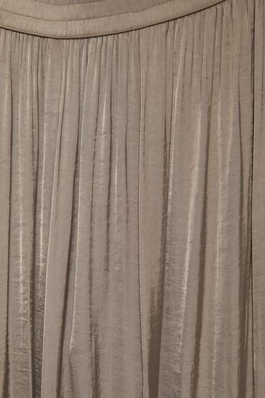 Satin wide-leg trousers — Mole brown 6