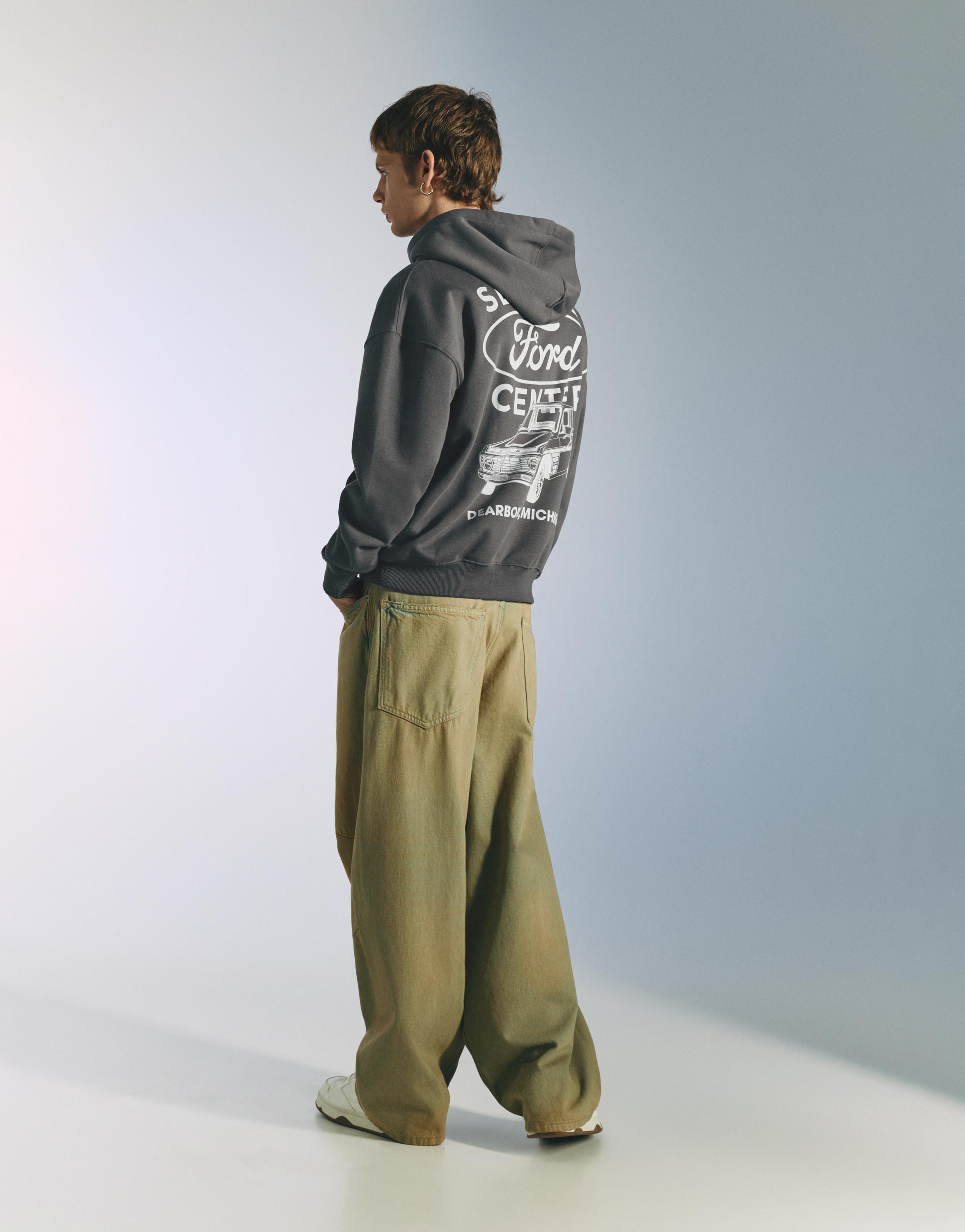 Kapüşonlu Ford sweatshirt - Görsel 11