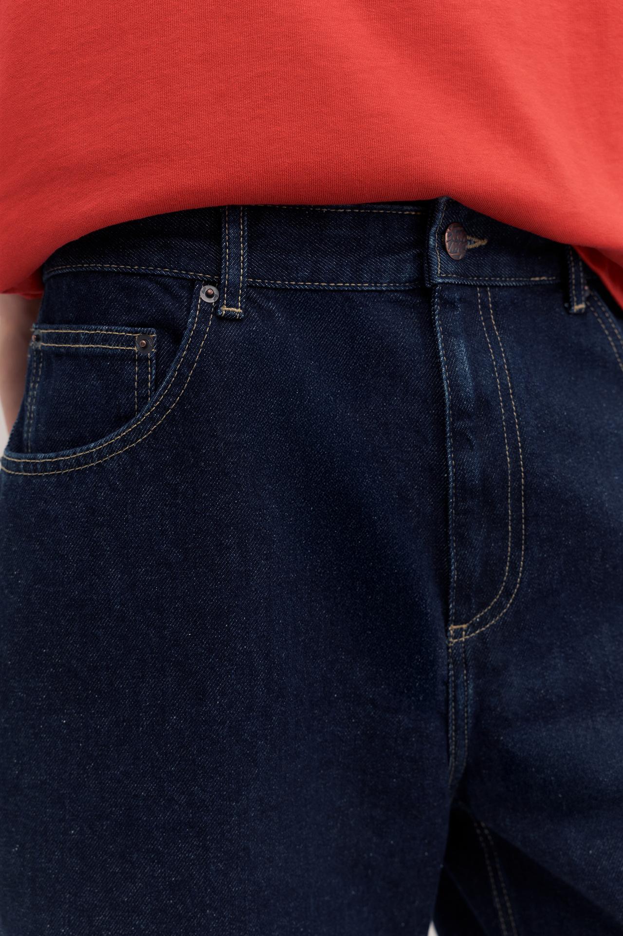 Baggy denim Bermuda shorts — Navy