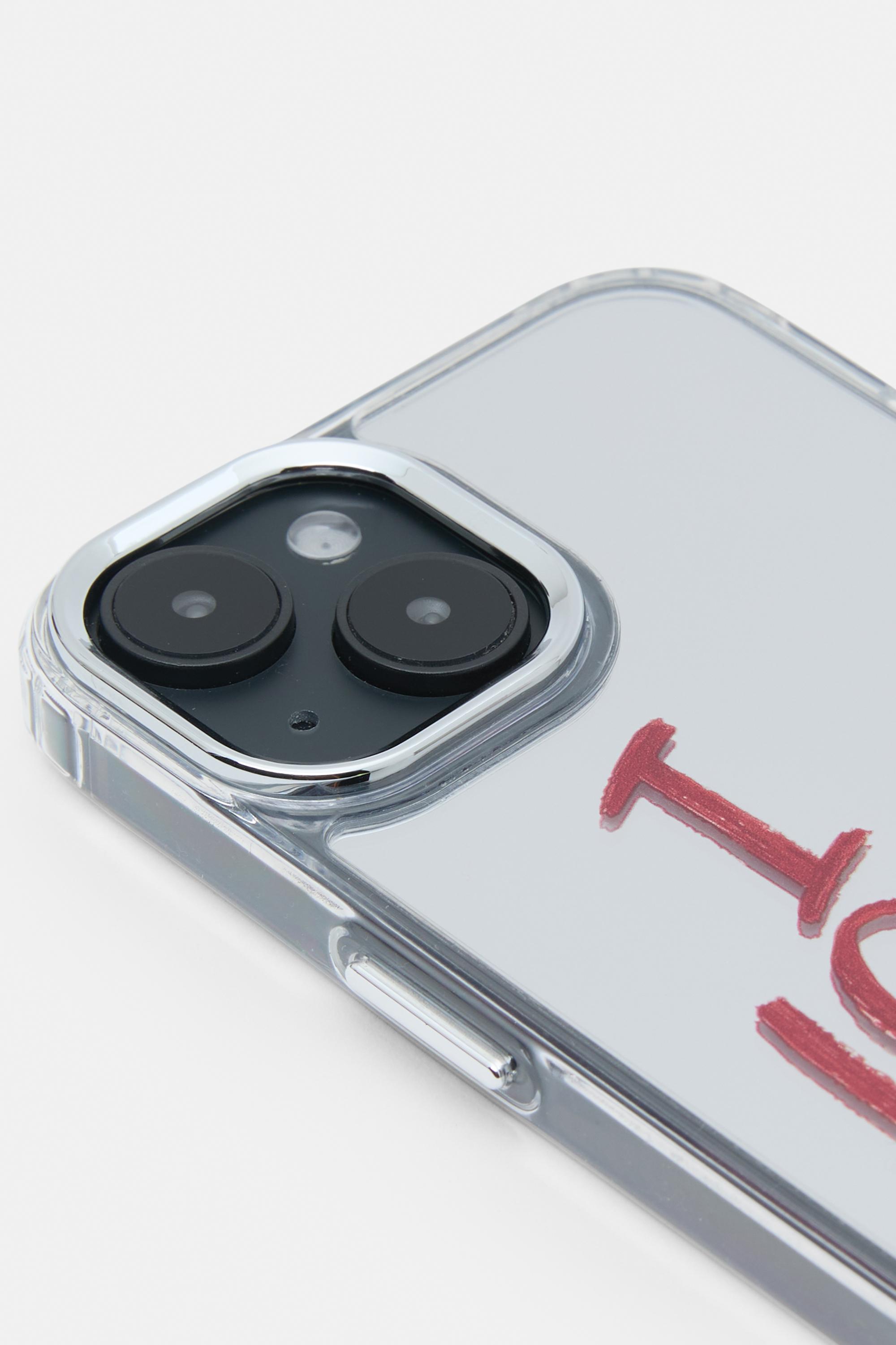 Aynalı dudak ve yazı detaylı iPhone kılıfı - Görsel 7