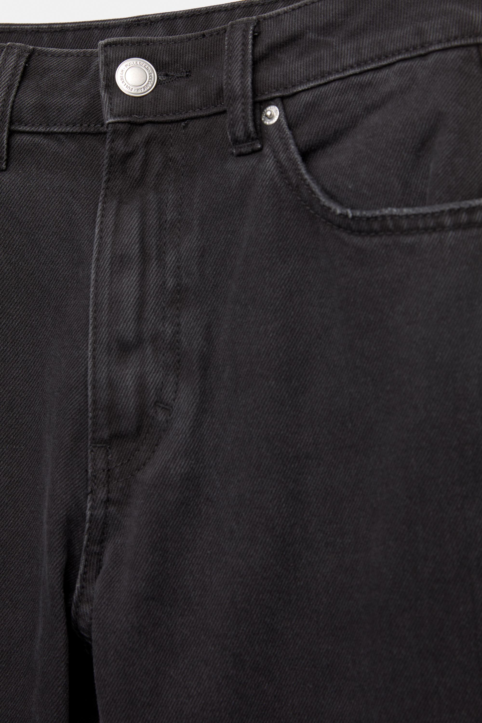 High-waist wide-leg jeans — Black
