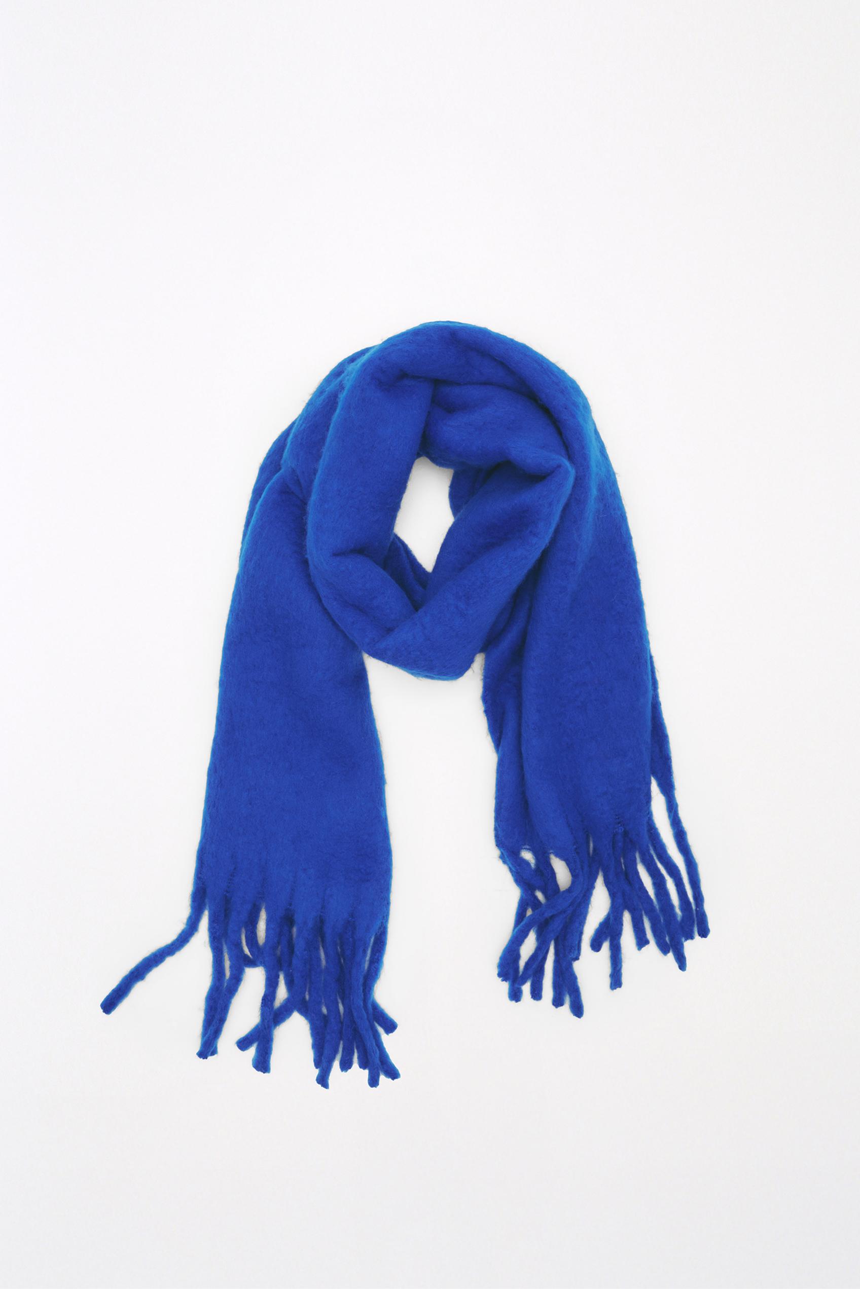 Maxi mohair-effect scarf — Electric blue