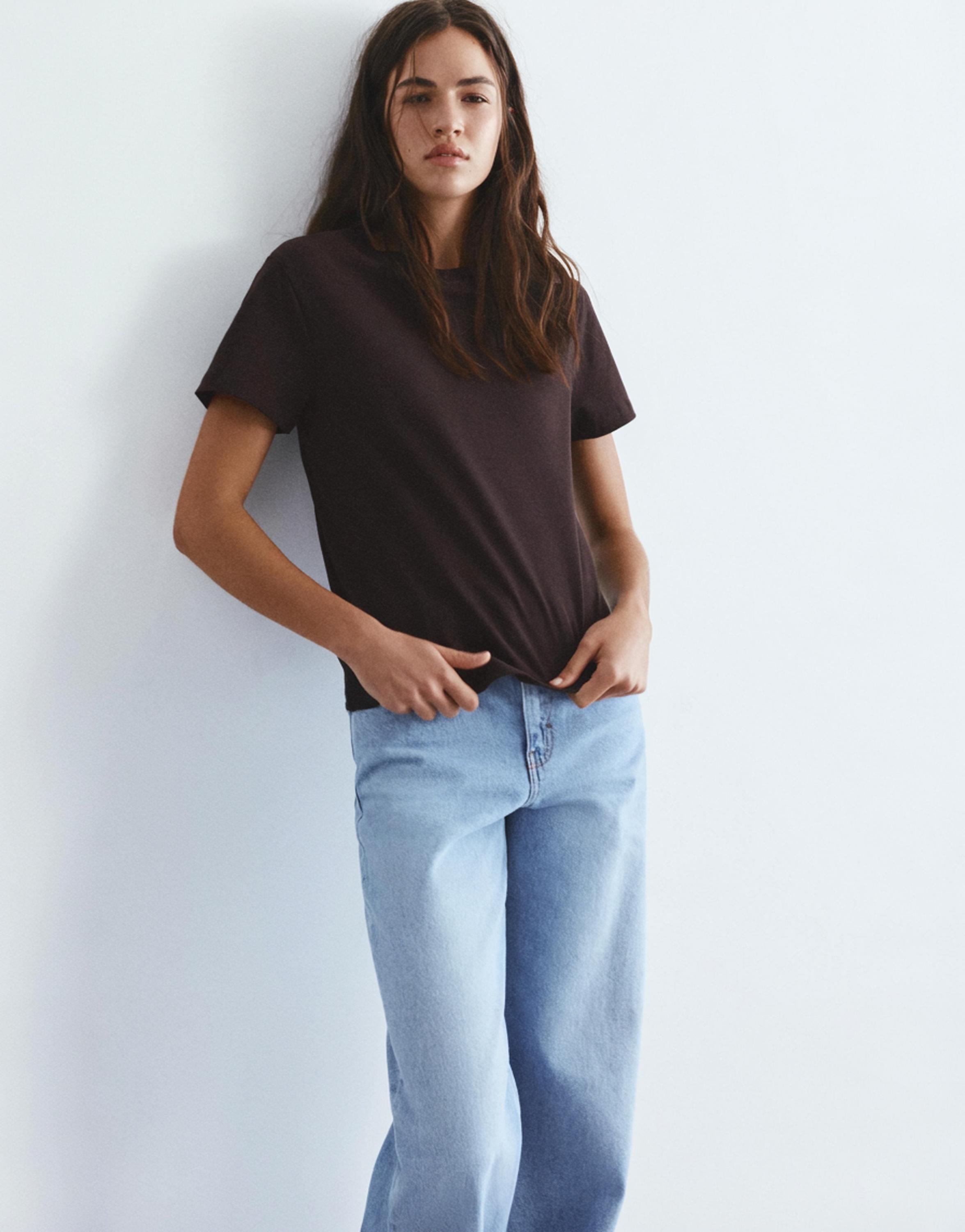 Short sleeve T-shirt 100% cotton — Brown