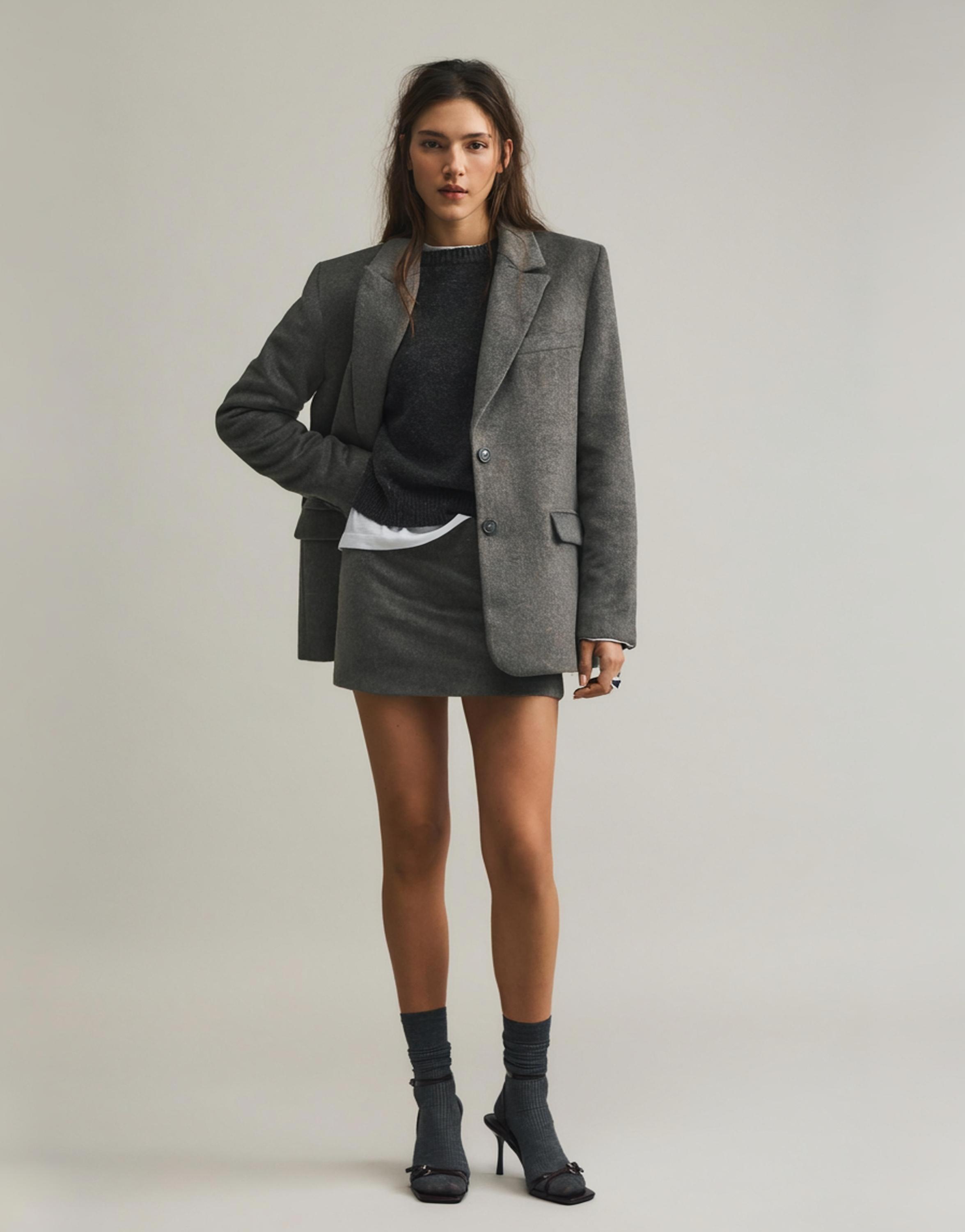 Soft mini skirt — Mole brown