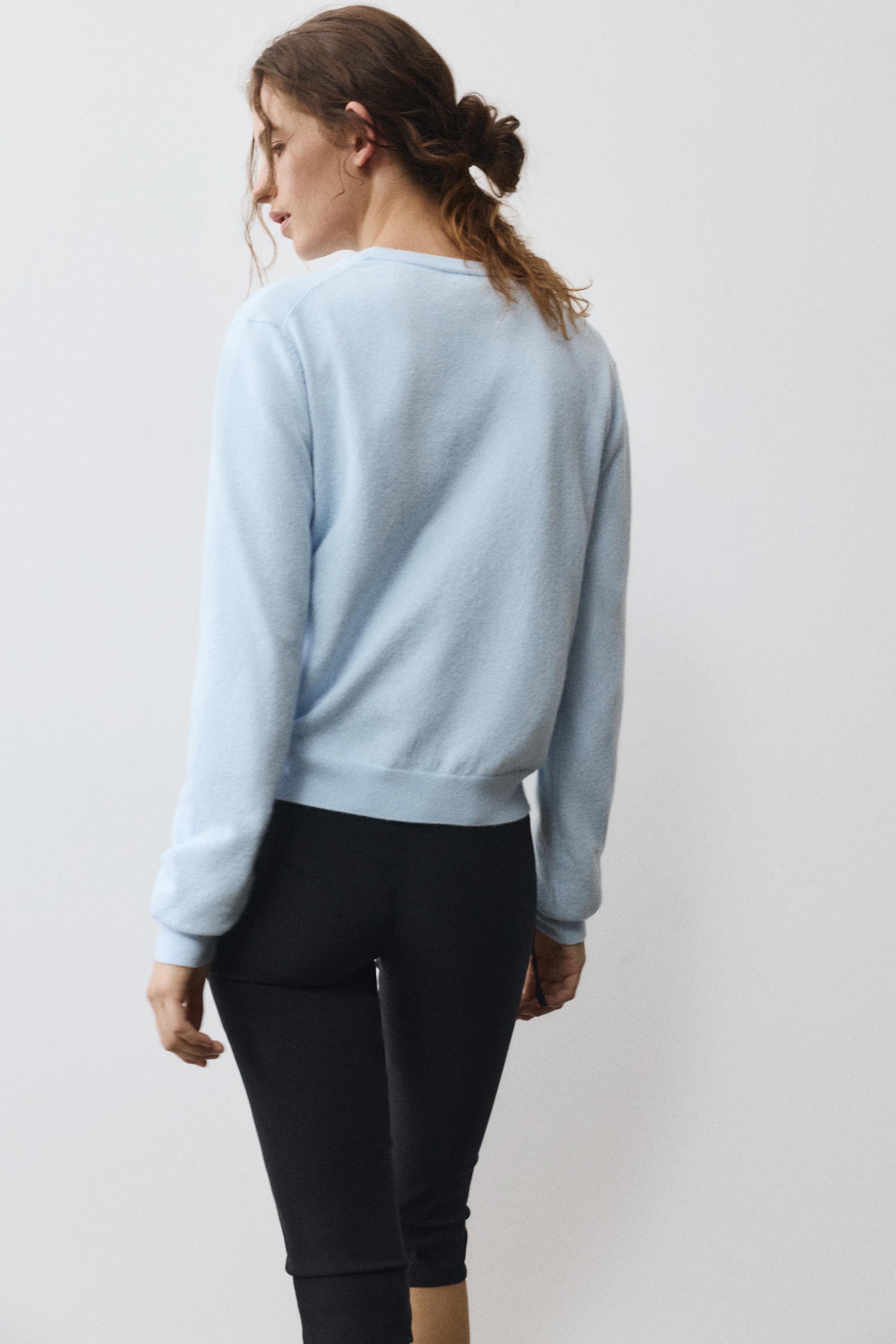 Soft knit jumper — Pale sky blue