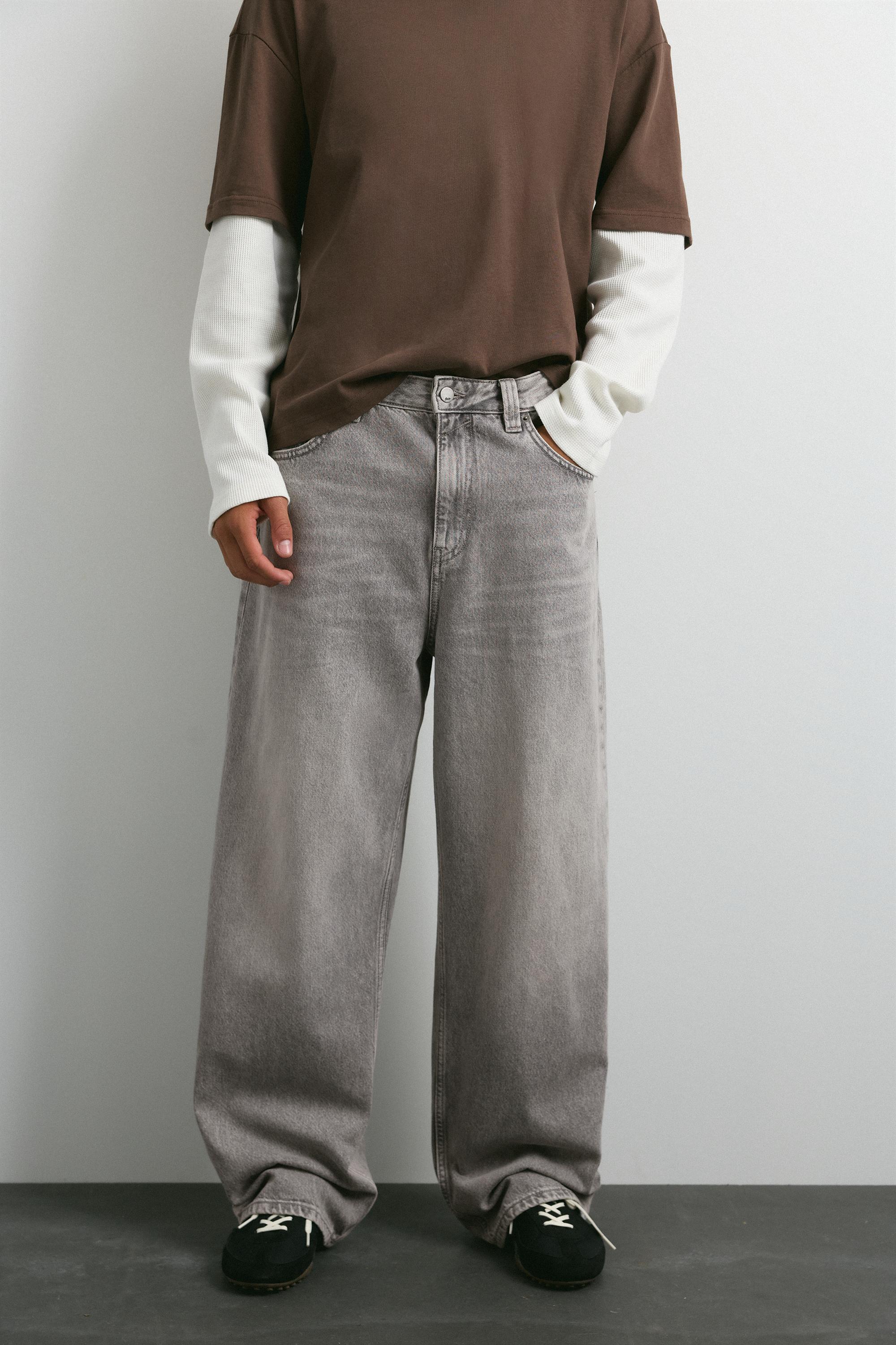 Relaxed baggy jeans — Pale grey