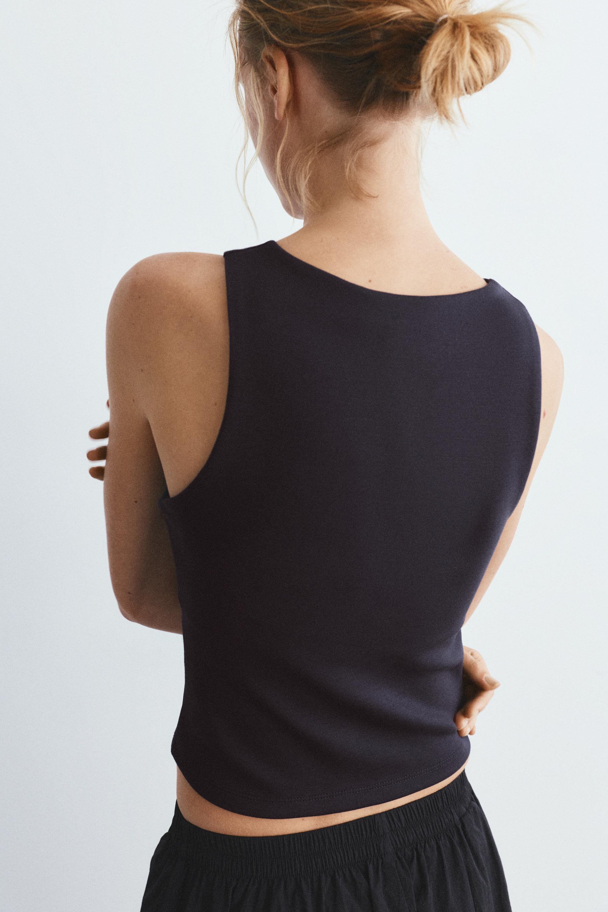 Soft-touch tank top — Black
