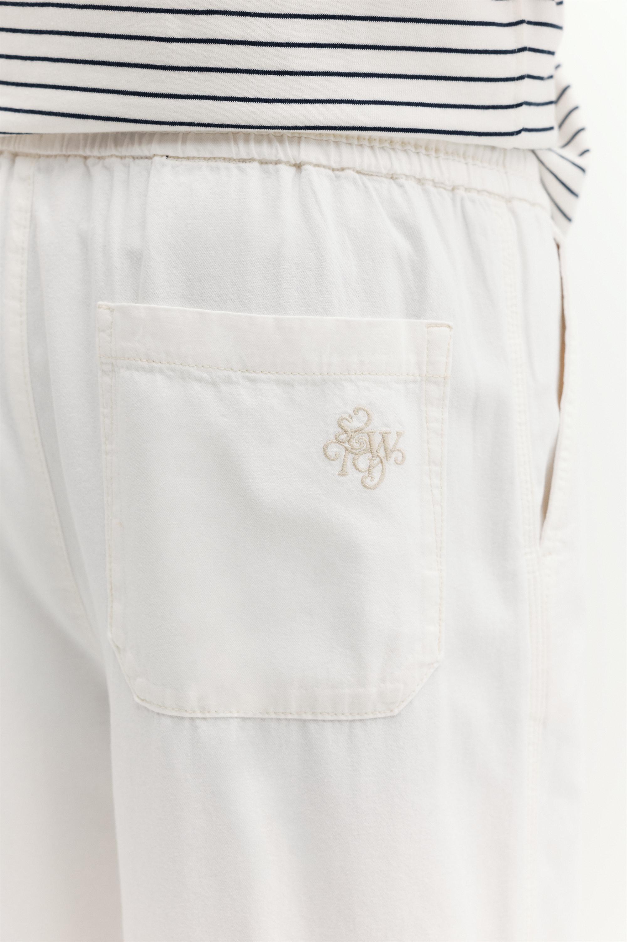 Denim joggers — Ecru