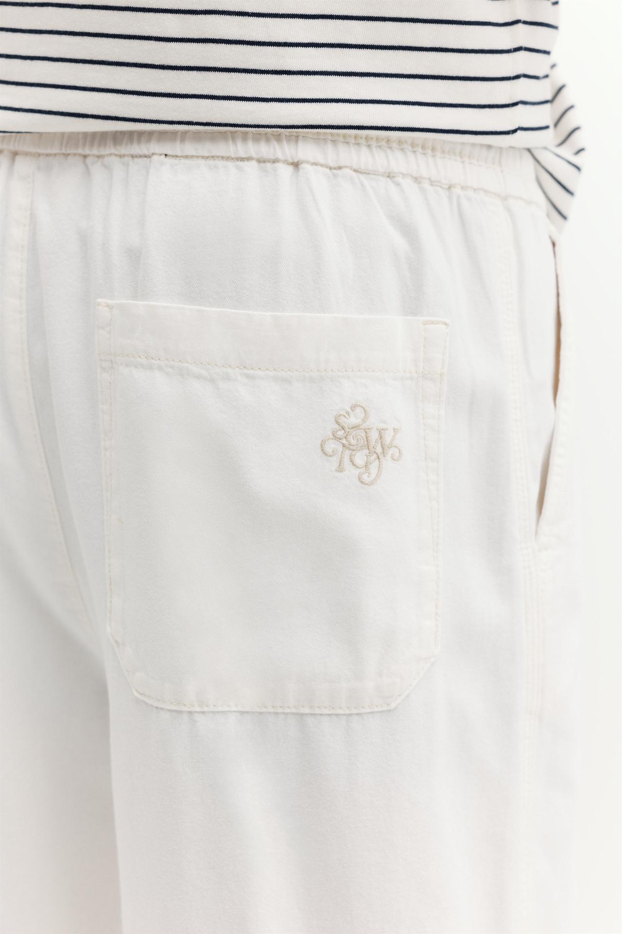 Denim joggers — Ecru