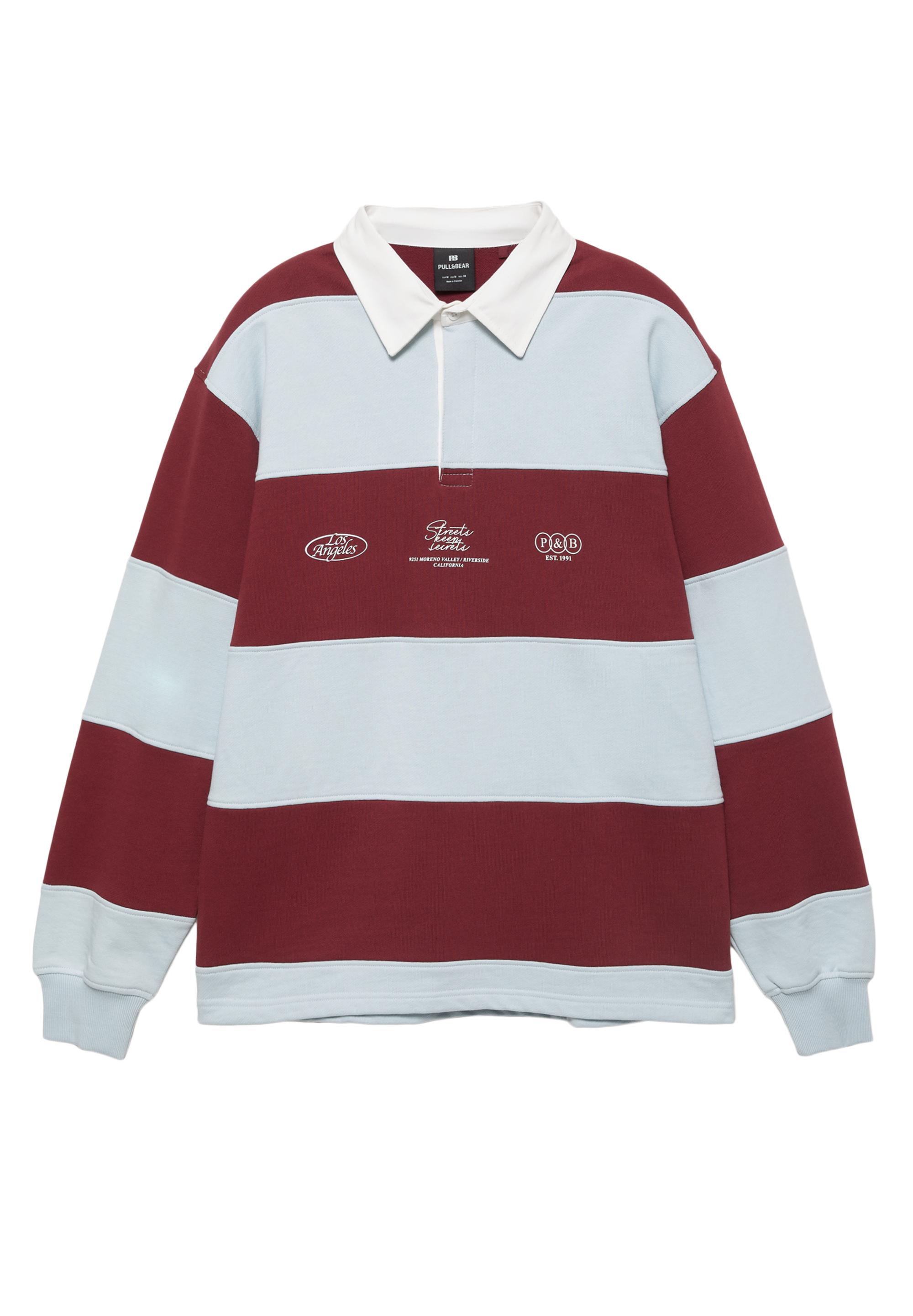 Çizgili uzun kollu polo - Görsel 4