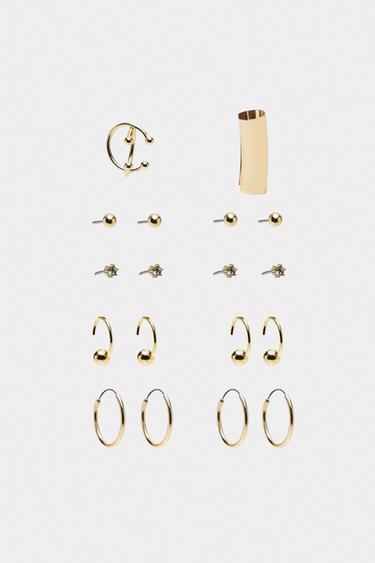 Pack of 18 earrings — Gold 1