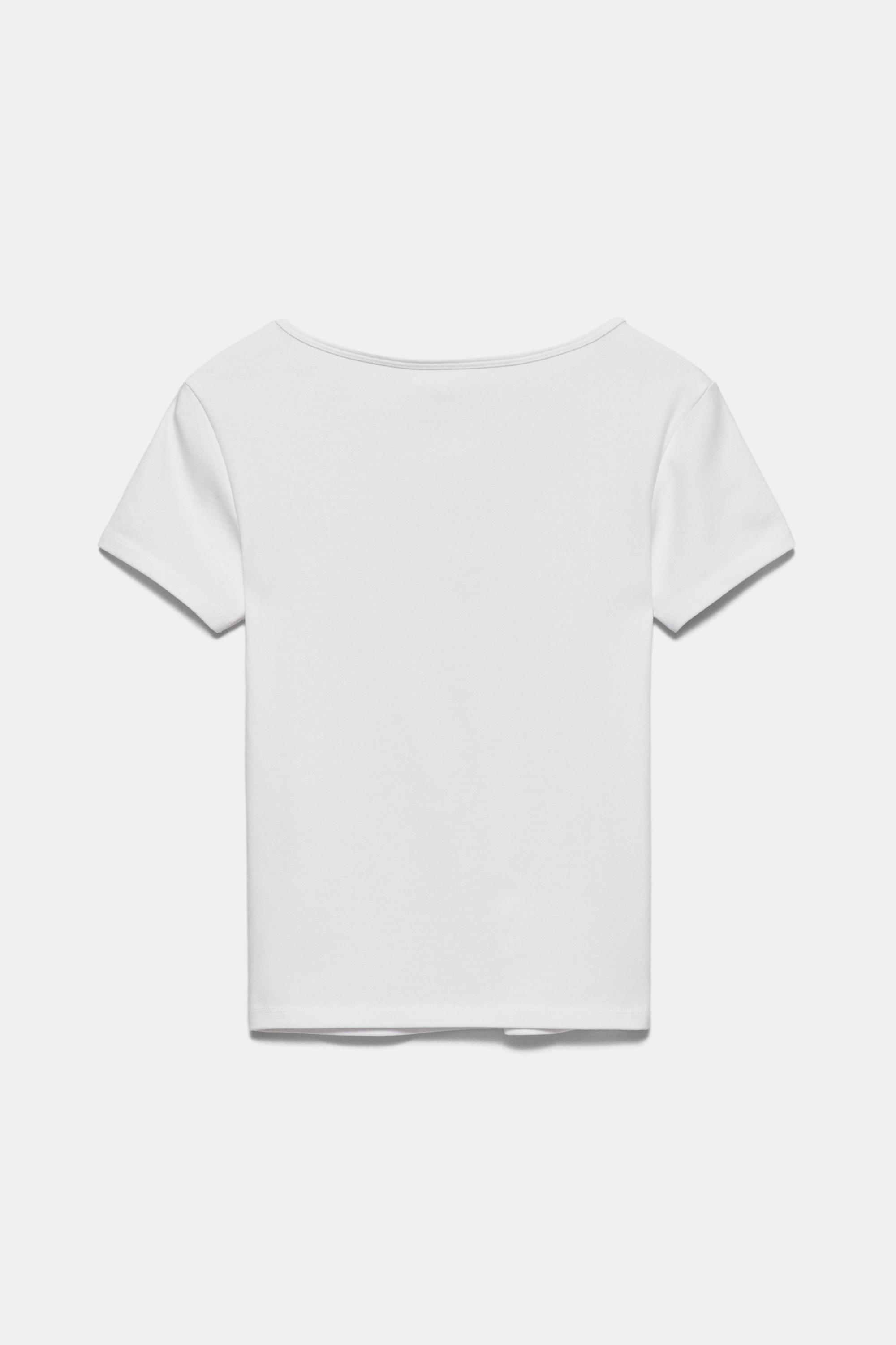 V-neck T-shirt — White
