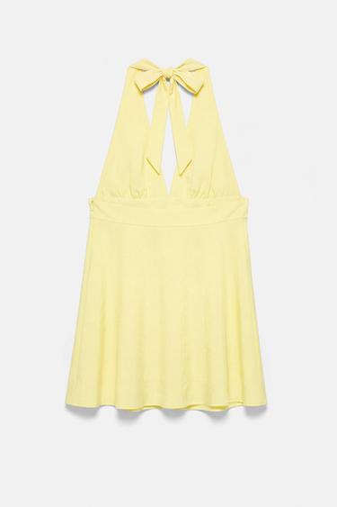 Short halter dress — Yellow 6
