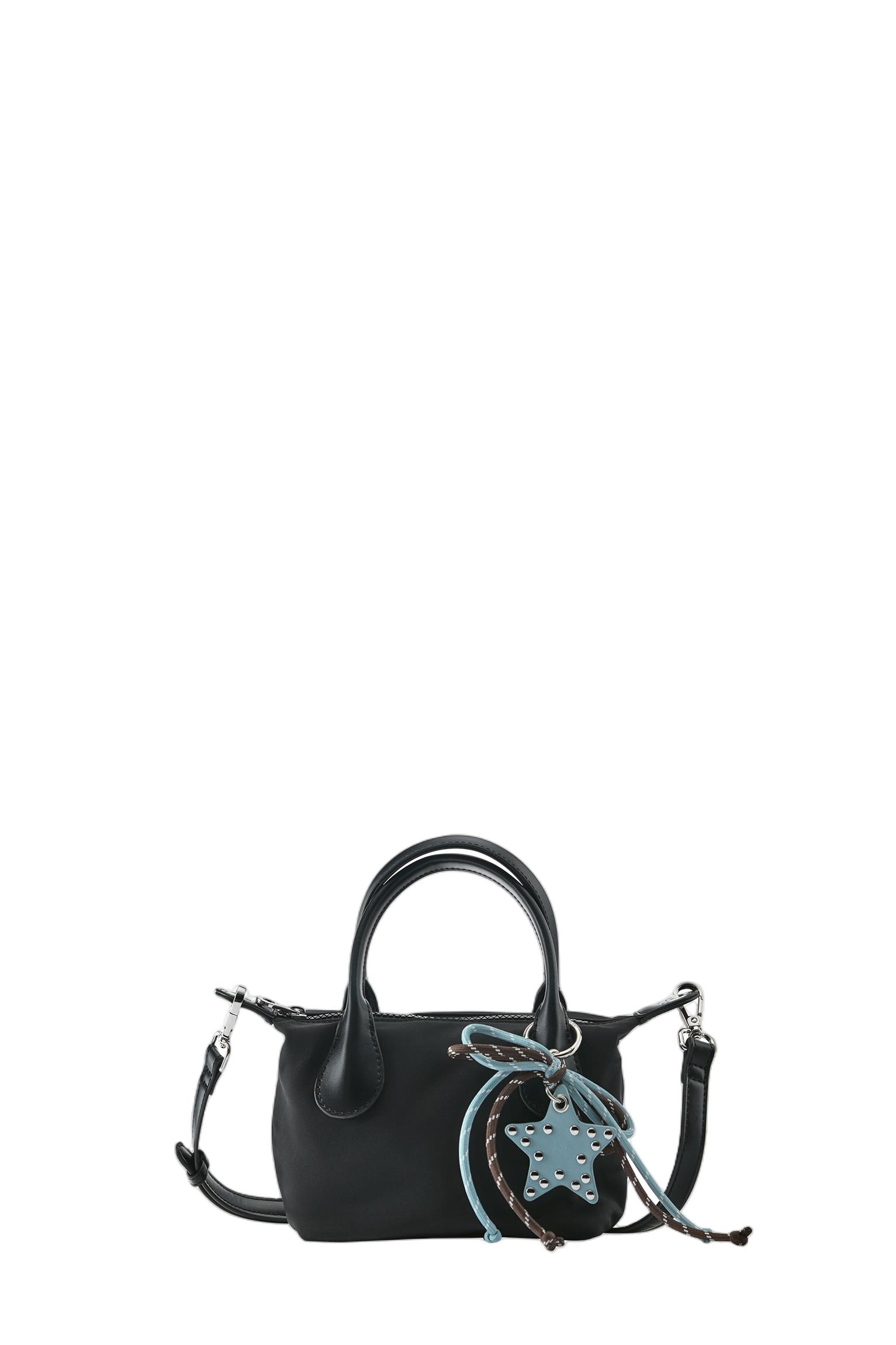 Embellished nylon crossbody bag — Black