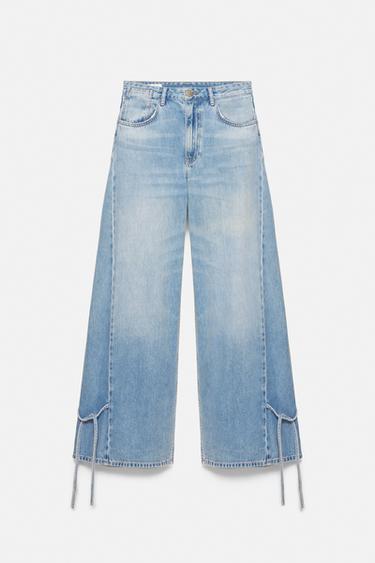 Wide-leg jeans with bows — Pale blue 6