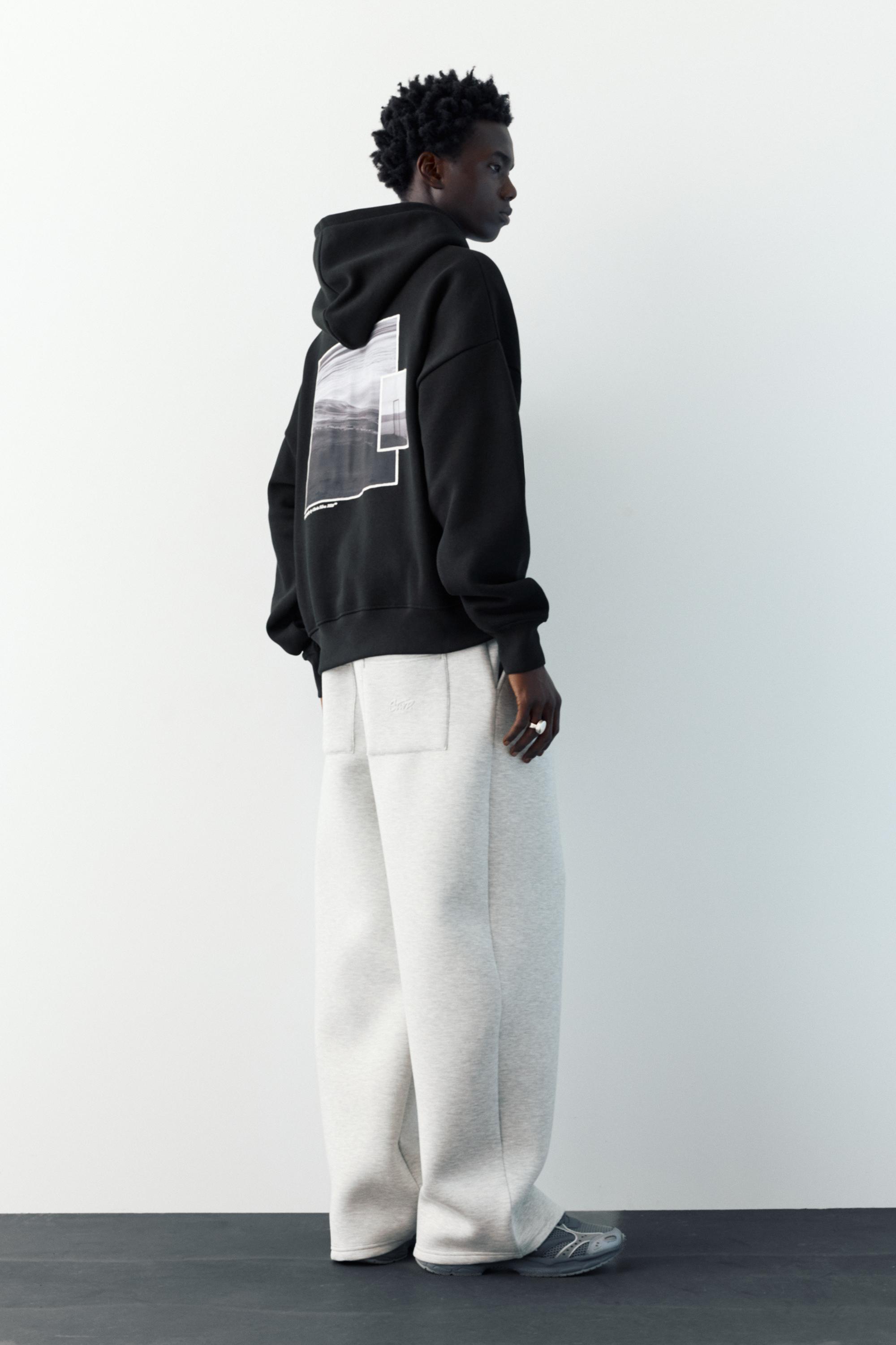 Kapüşonlu grafik sweatshirt - Görsel 14
