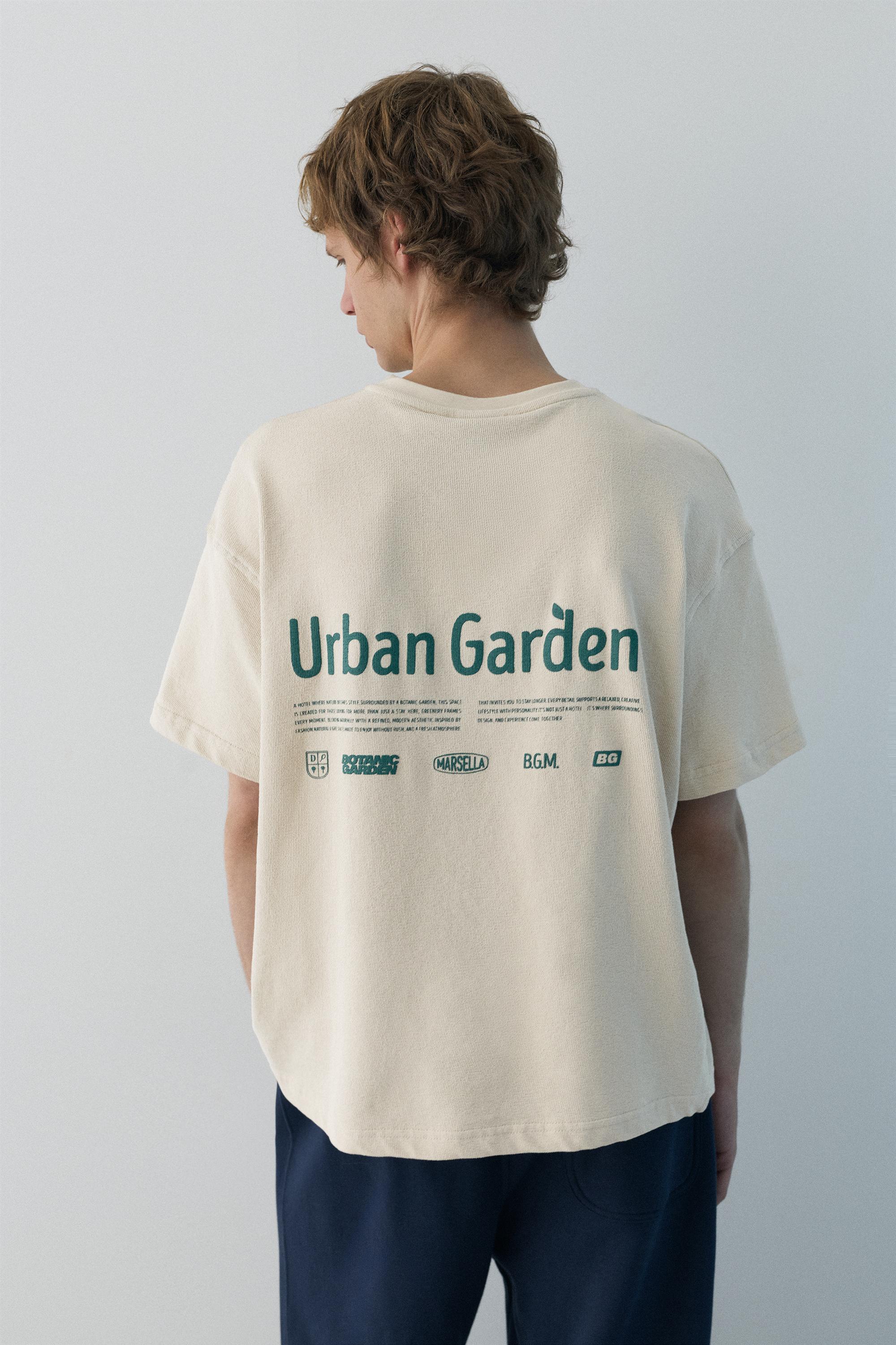 Grafik baskılı dokulu t-shirt - Görsel 14