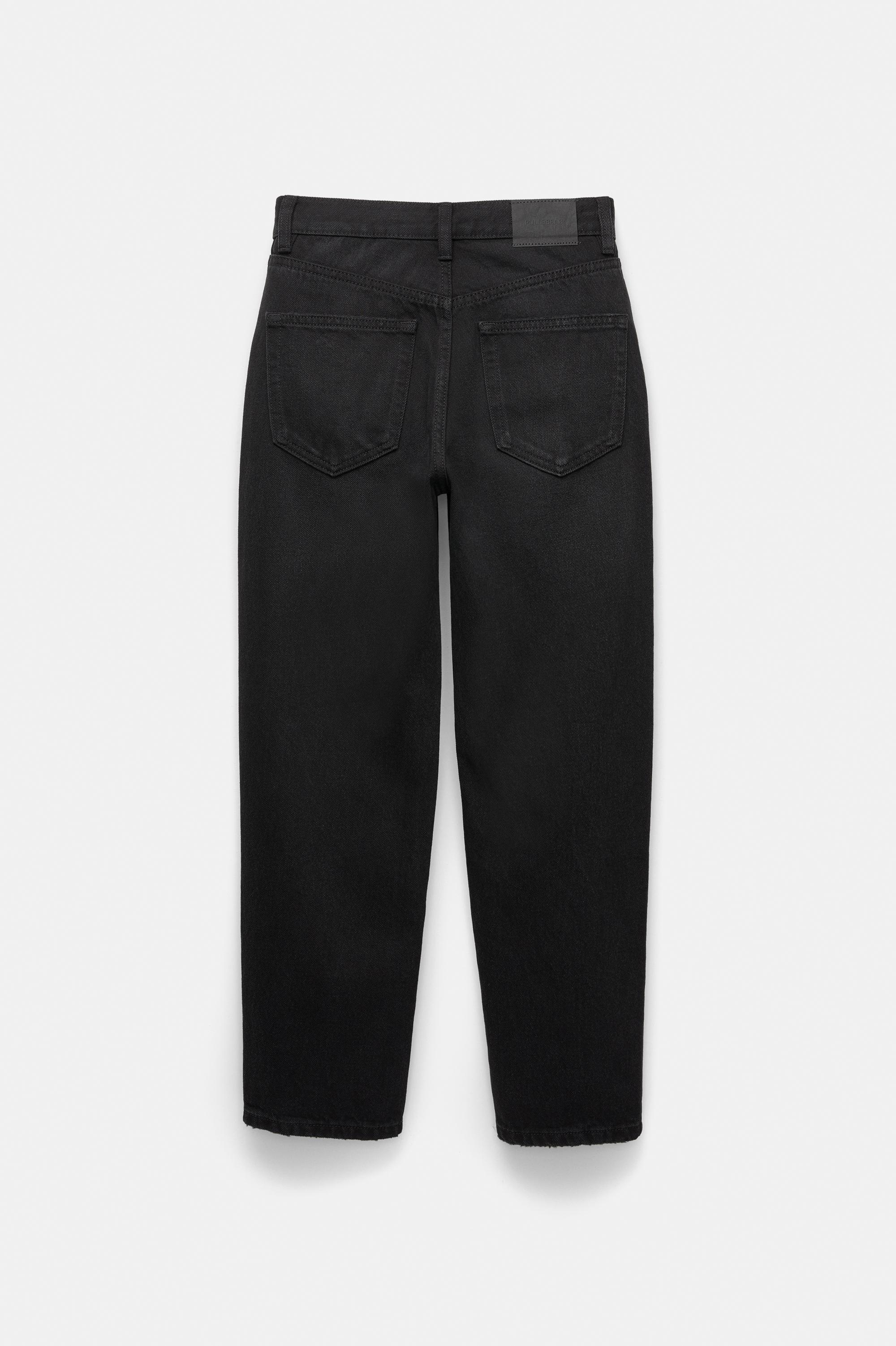 High-waist mom jeans — Black