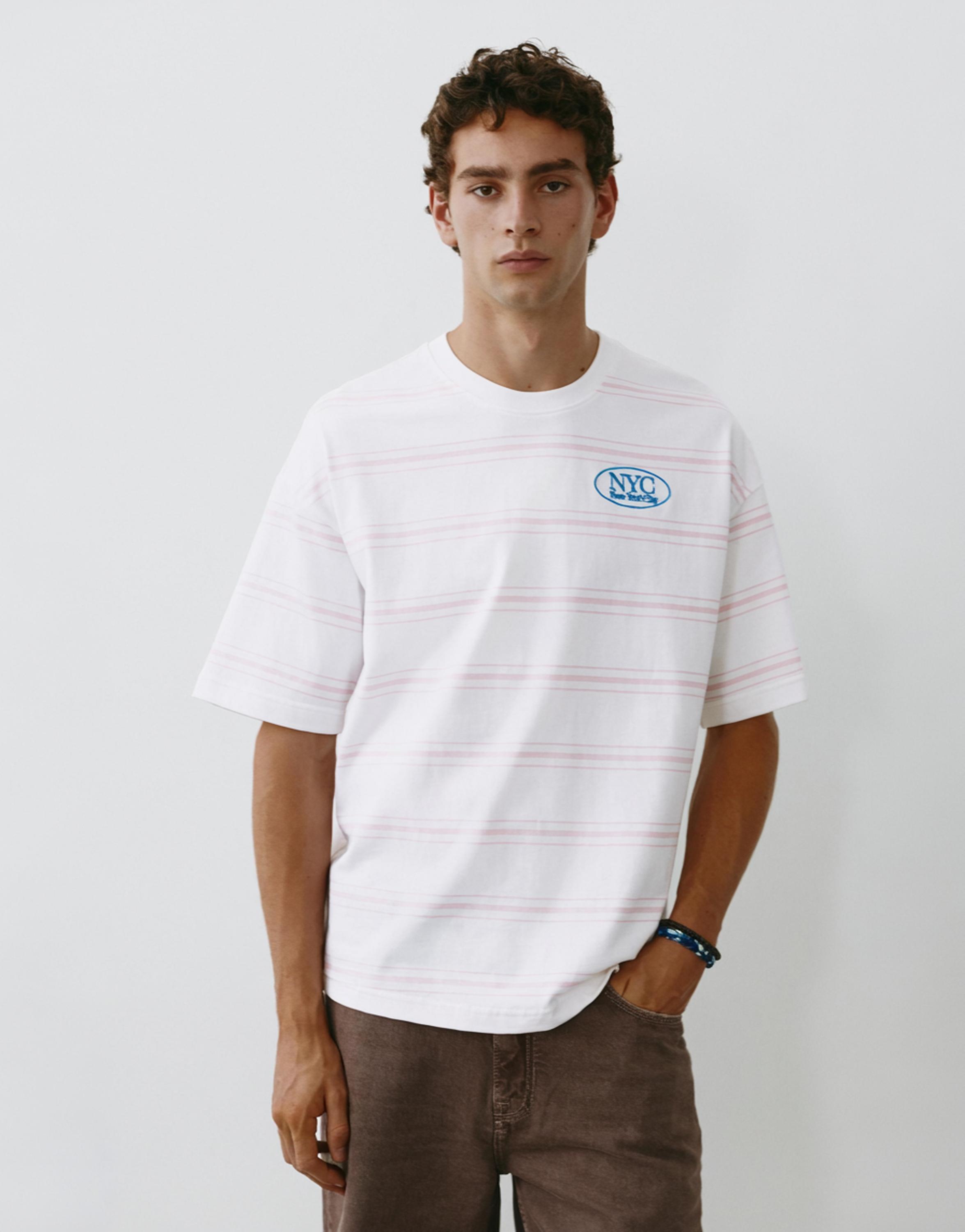 Striped NYC graphic T-shirt — Striped