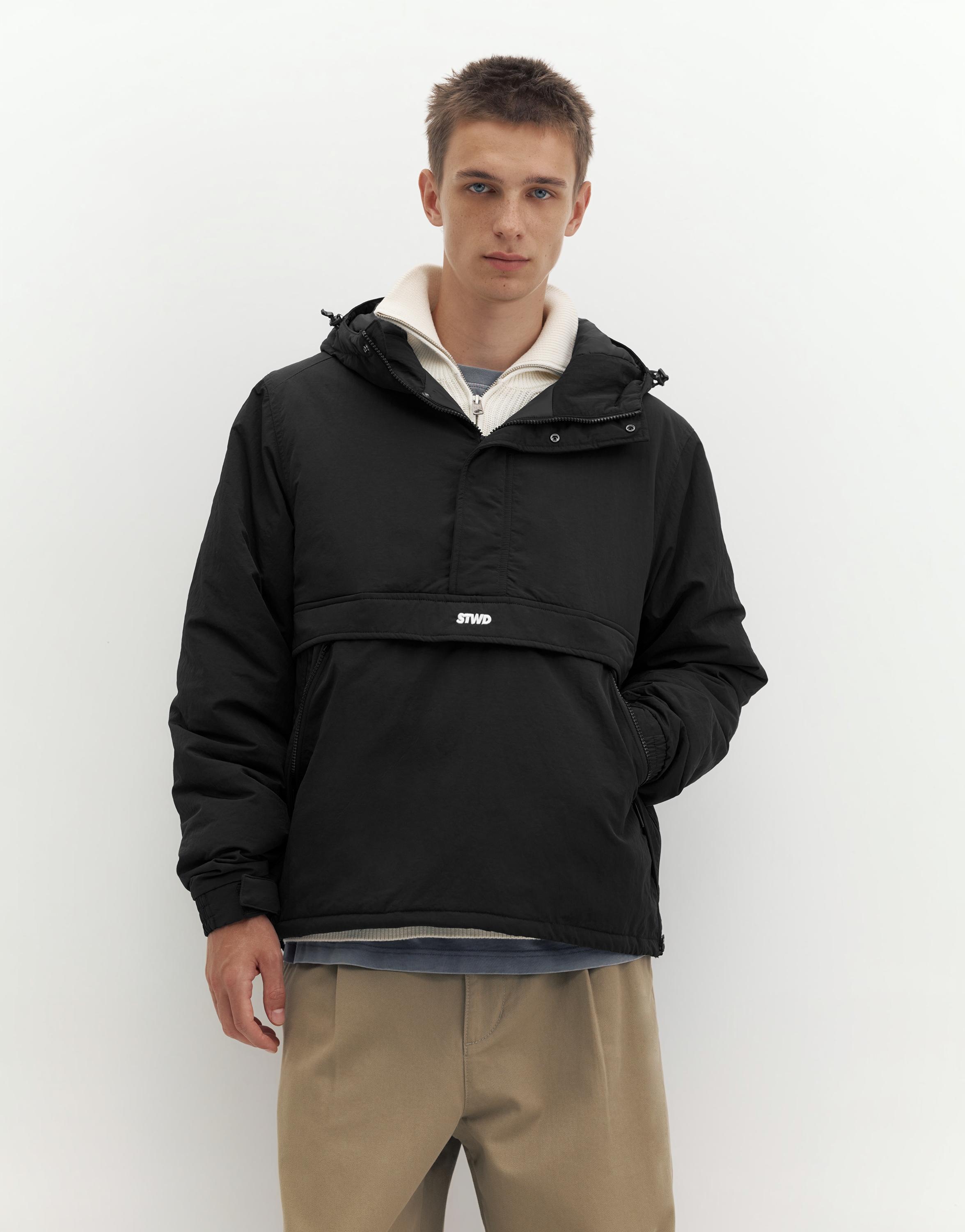 Hooded anorak jacket — Black